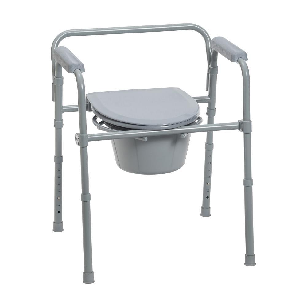Drive Medical Steel Folding Bedside Commode