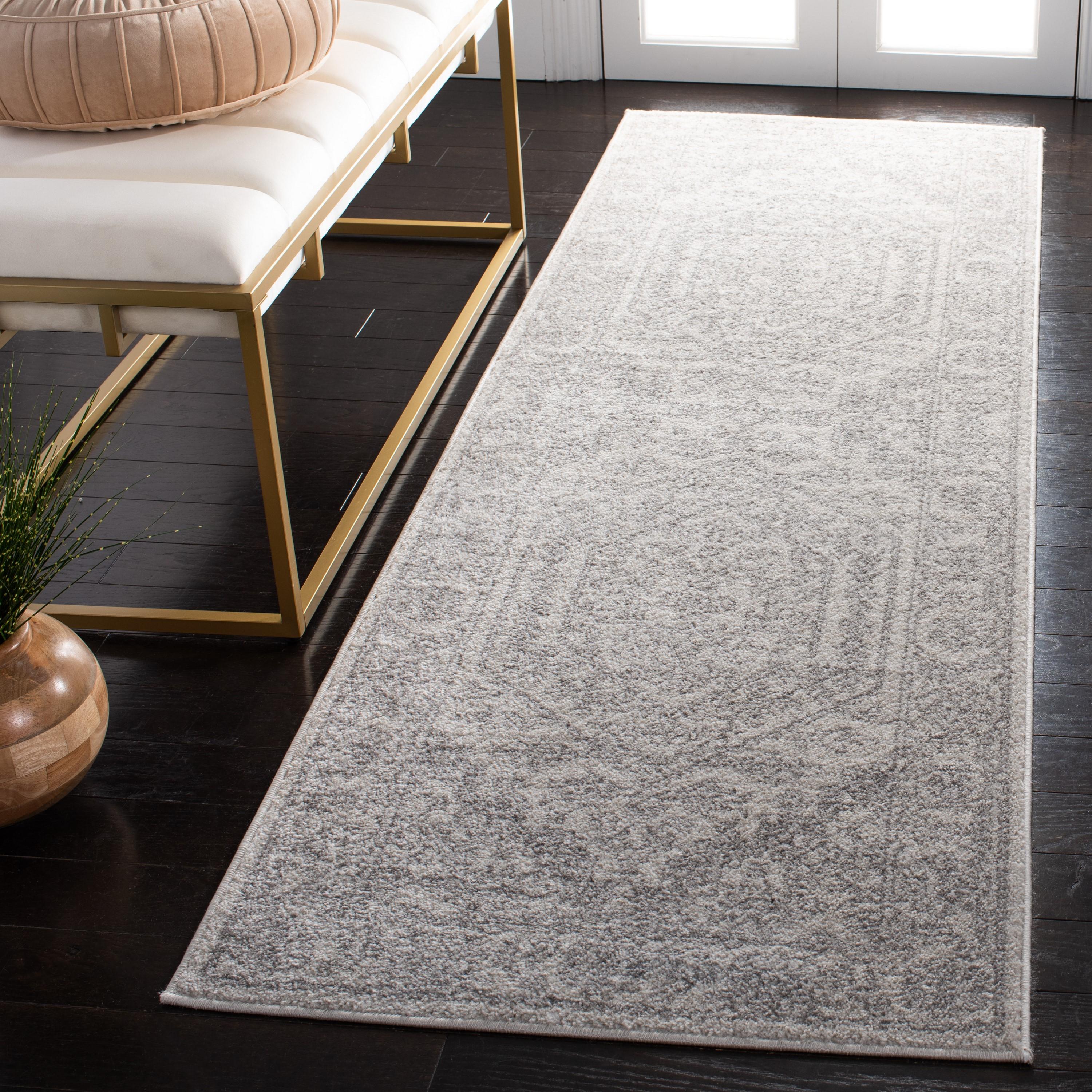 Adirondack ADR108 Power Loomed Runner Rug - Ivory/Silver - 2'6"x12' - Safavieh.