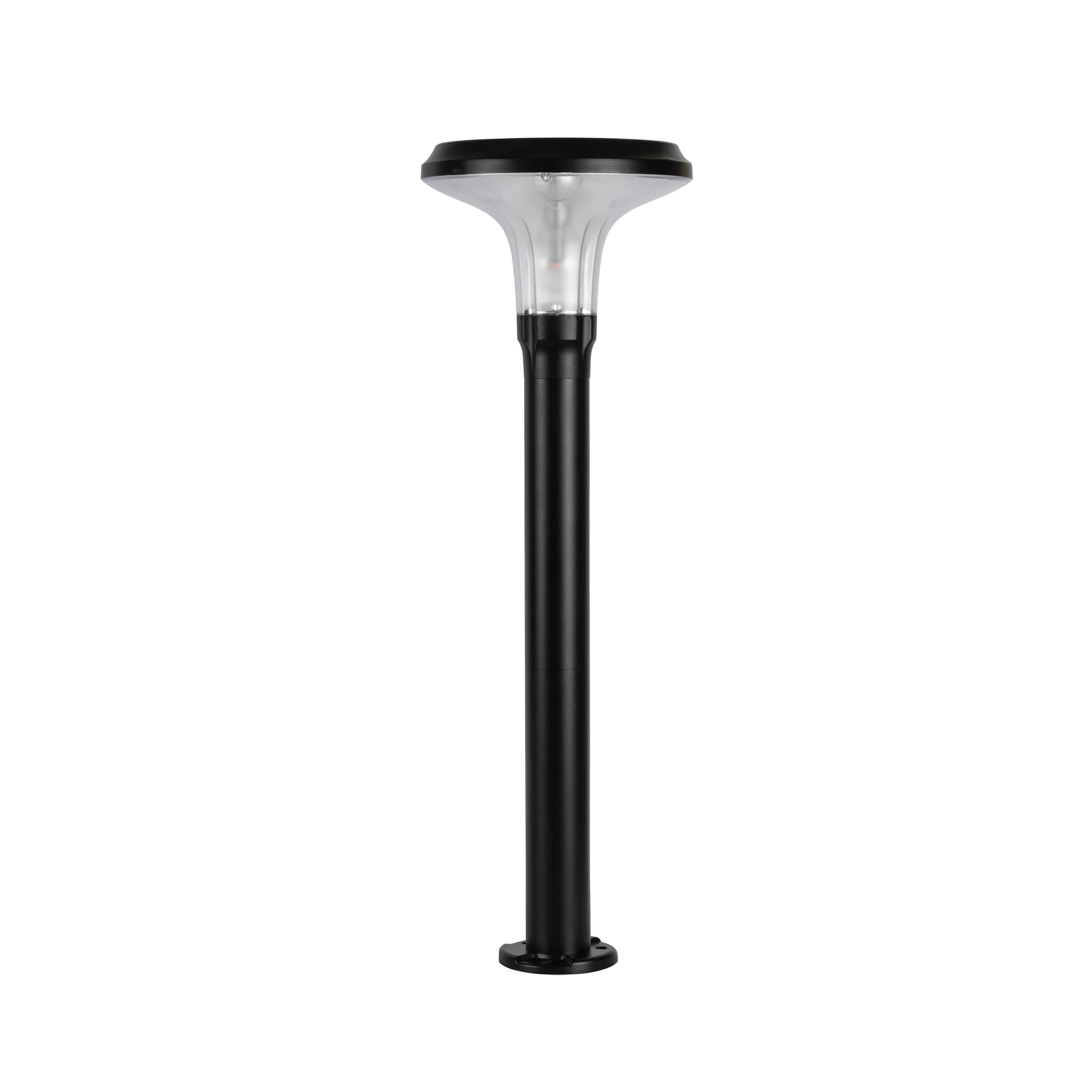 Vantage Solar Commercial Graded Black Warm White LED Pathway Bollard Light