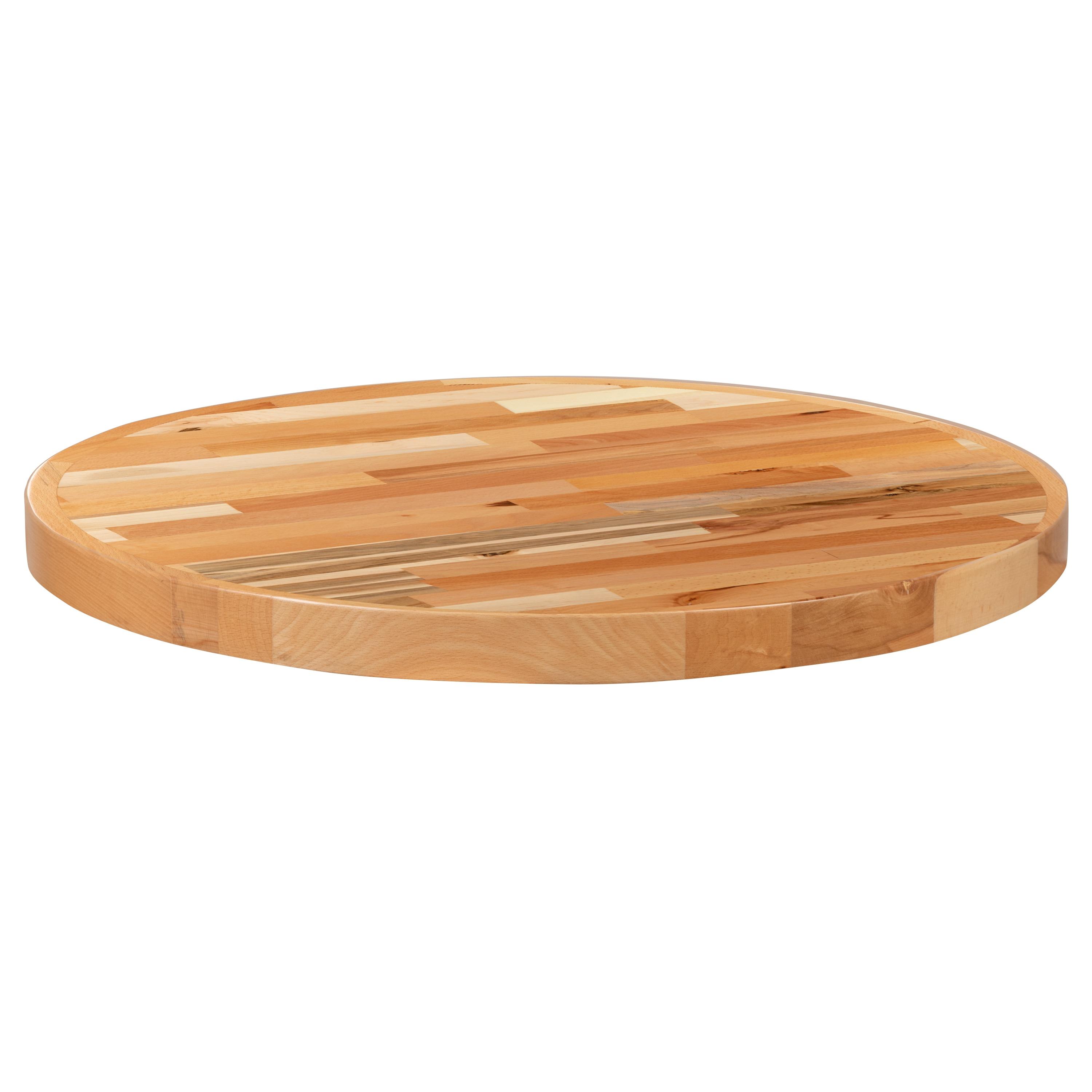 Flash Furniture Mayfair Round Butcher Block Style Table Top - Restaurant Table Top