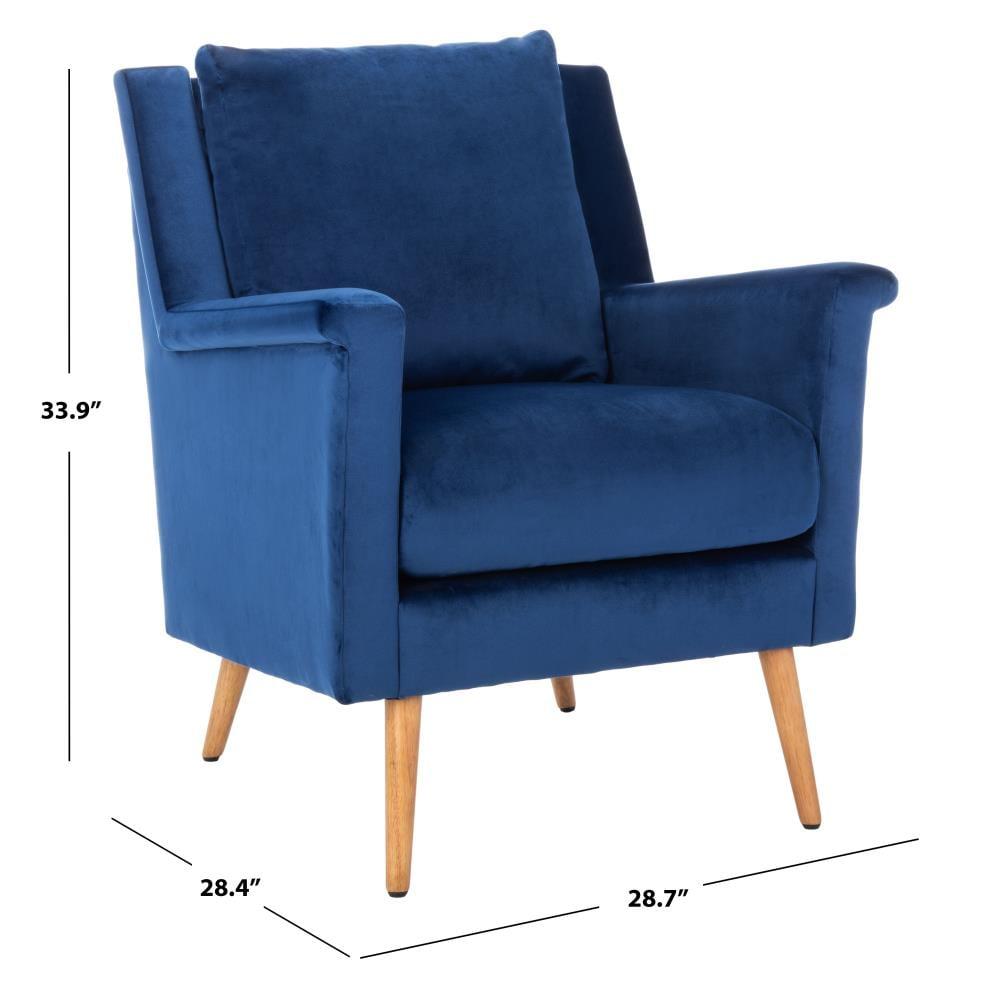 Astrid Mid-Century Arm Chair - Navy/Natural - Safavieh