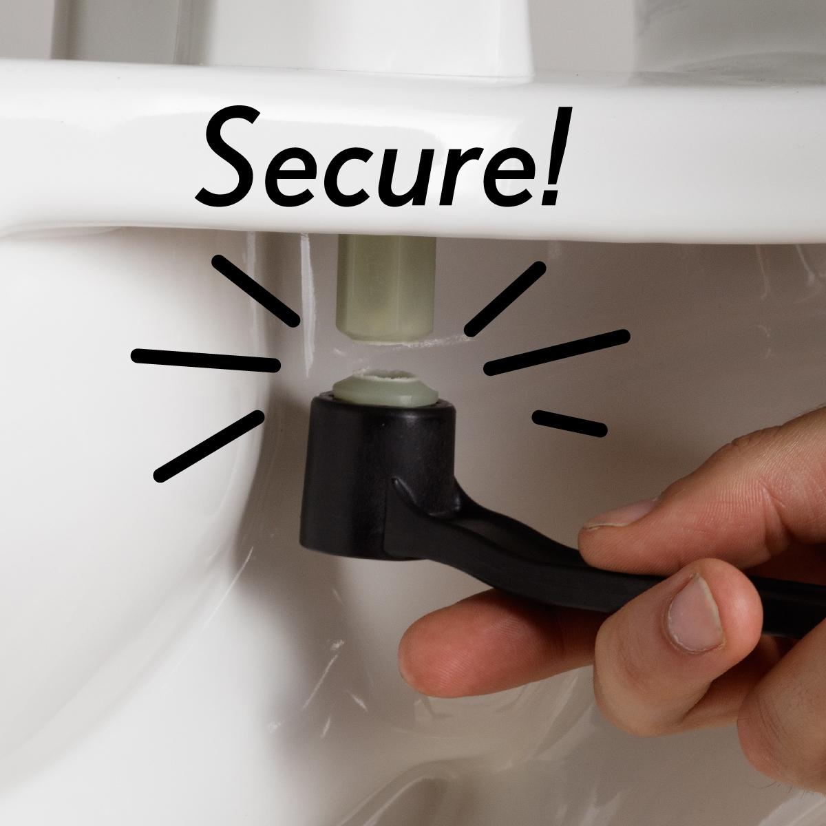 Bemis Assurance 3" Raised Toilet Seat with Handles and Bidet Attachment, Secure Hinges, Elongated, White 7YE85320H20 ARM