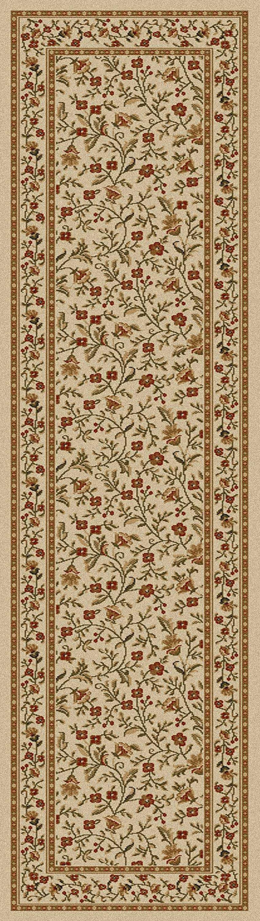 Radici Usa Como Area Rug 1593 Ivory/Brick Italian Bordered 2' 2" x 7' 7" Rectangle