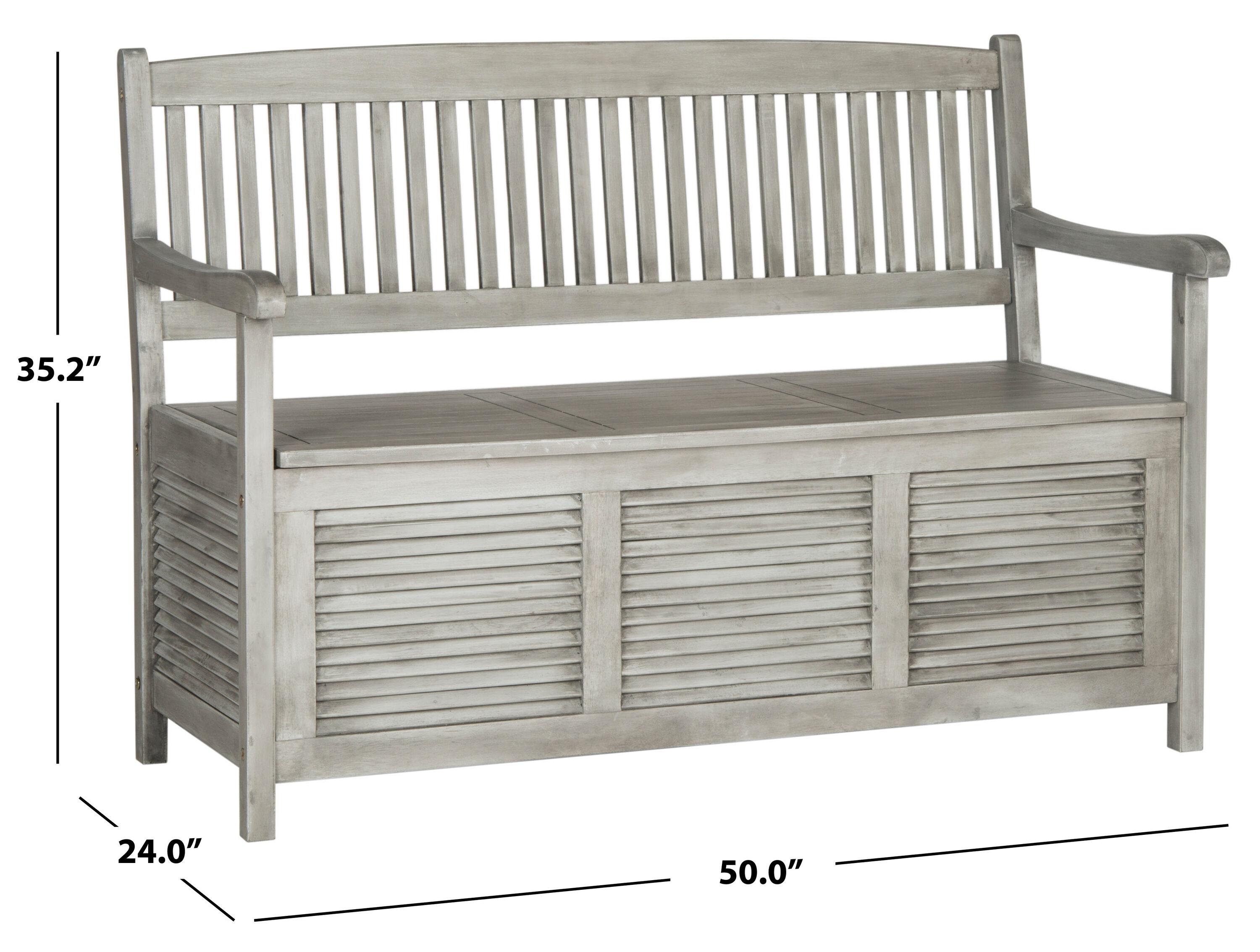 Brisbane Bench - Outdoor - PAT7017 - Grey - Safavieh