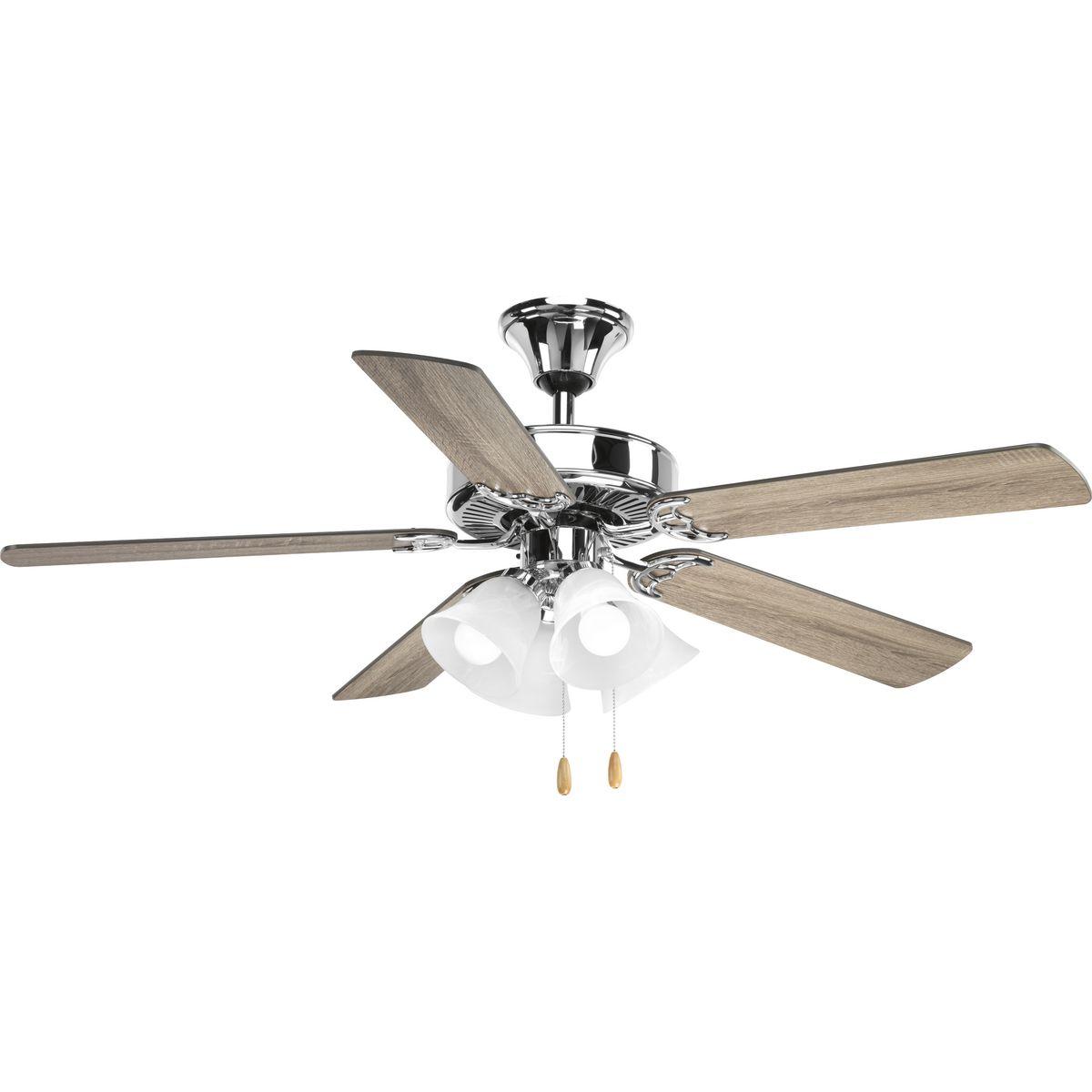 P2501-15-Progress Lighting-AirPro - Wide - Ceiling Fan in Transitional style - 52 Inches wide by 13.5 Inches high-Polished Chrome Finish