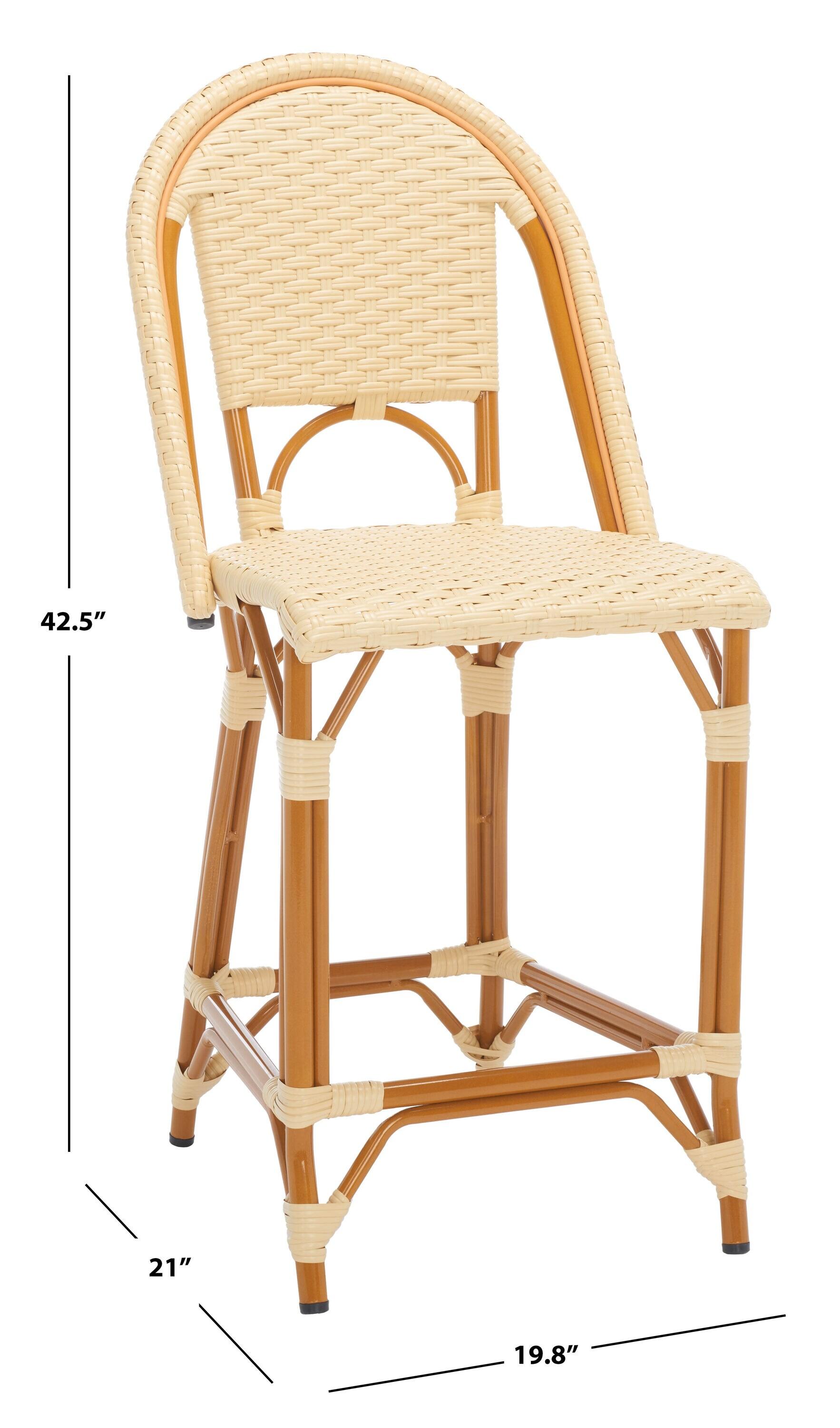 California Counter Stool - Indoor/Outdoor - PAT7532 - Natural - Safavieh