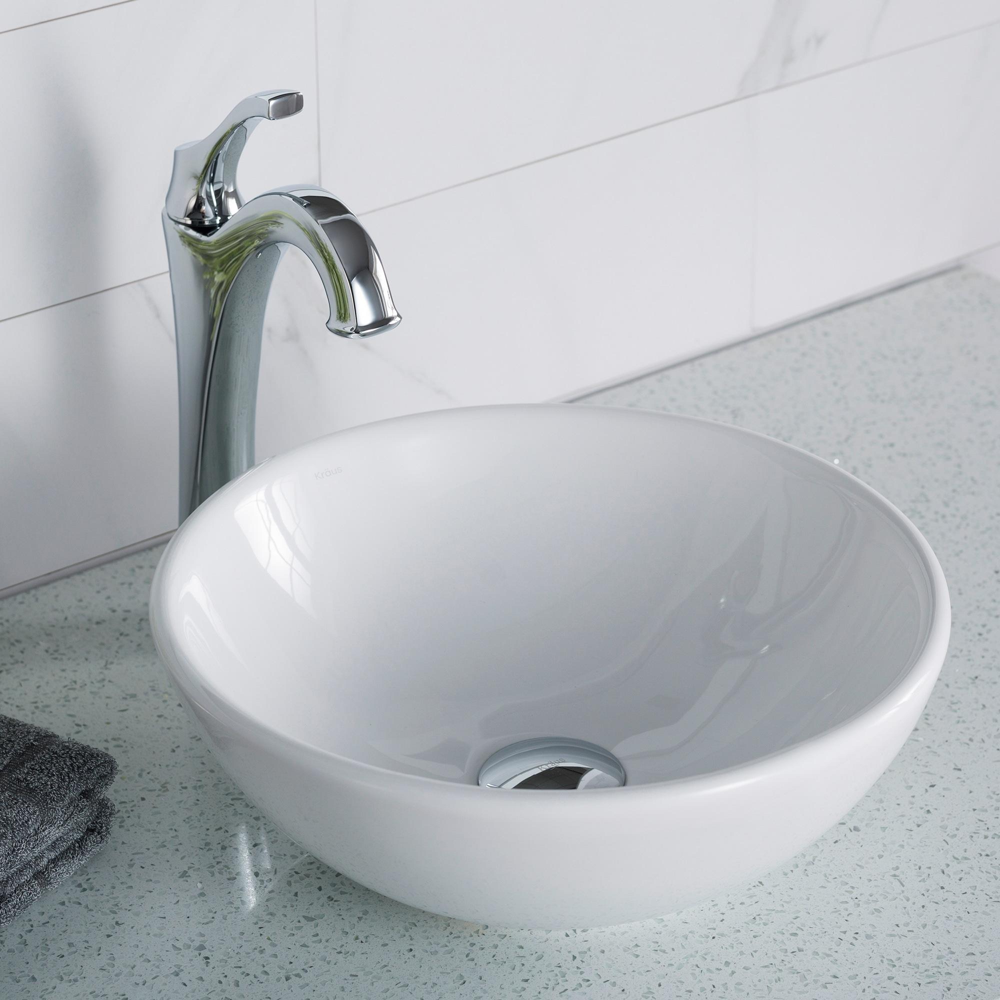 Thin ceramics Circular Vessel Bathroom Sink