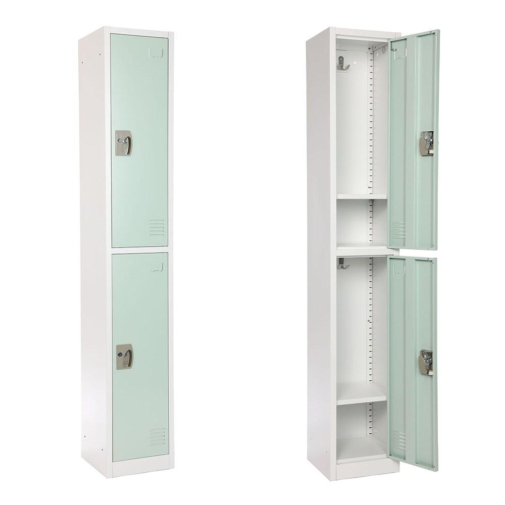 AdirOffice 12'' Wide Steel 2-Tier School and Gym Locker