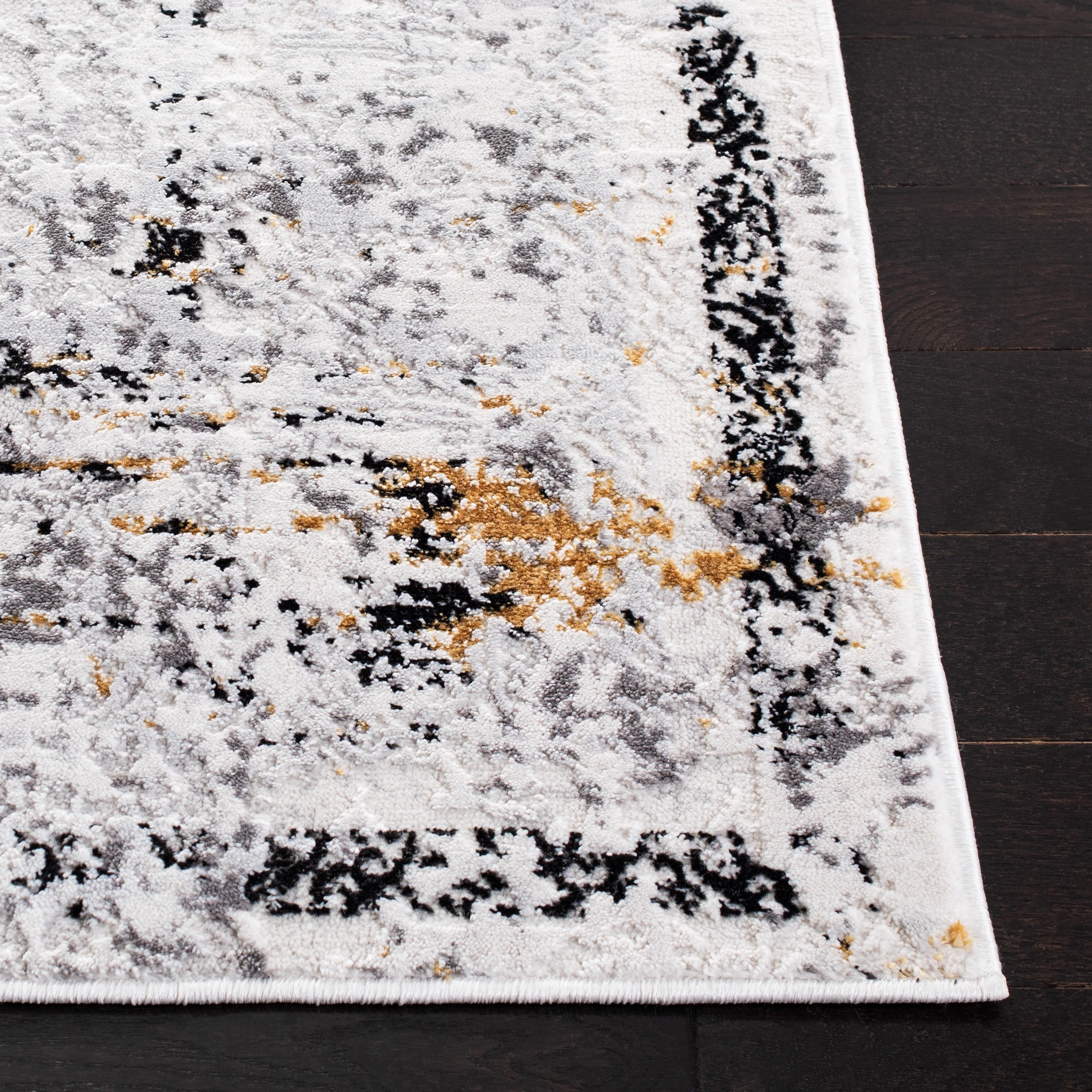 Amelia ALA207 Machine Made Indoor Area Rug - Grey/Gold - 9'x12' - Safavieh