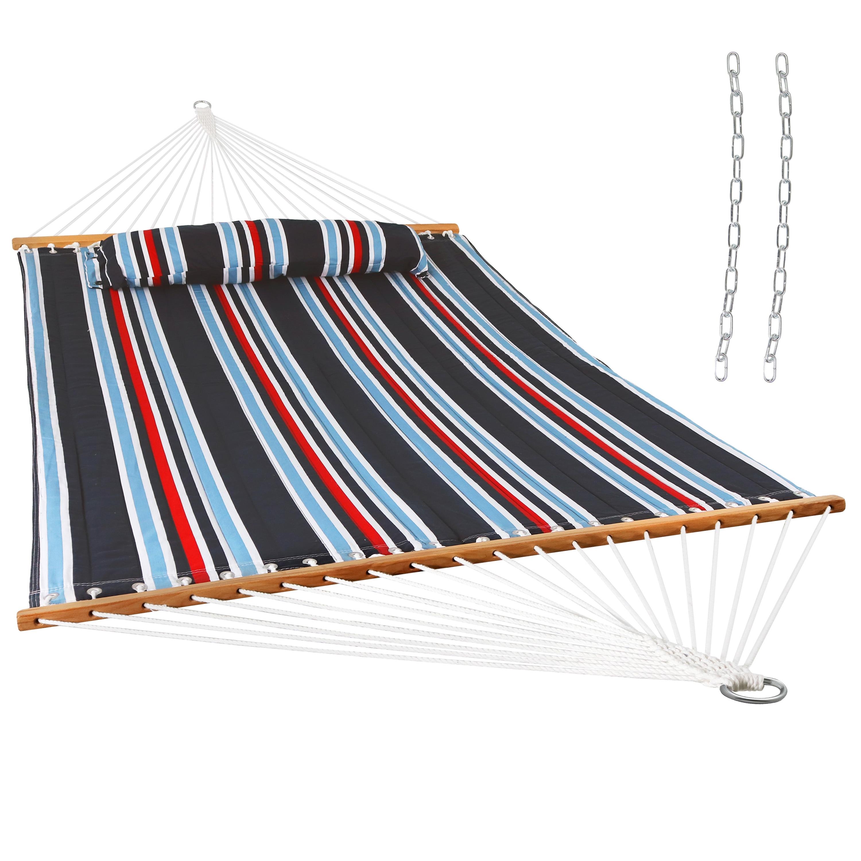 2-Person Quilted Polyester Spreader Bar Hammock