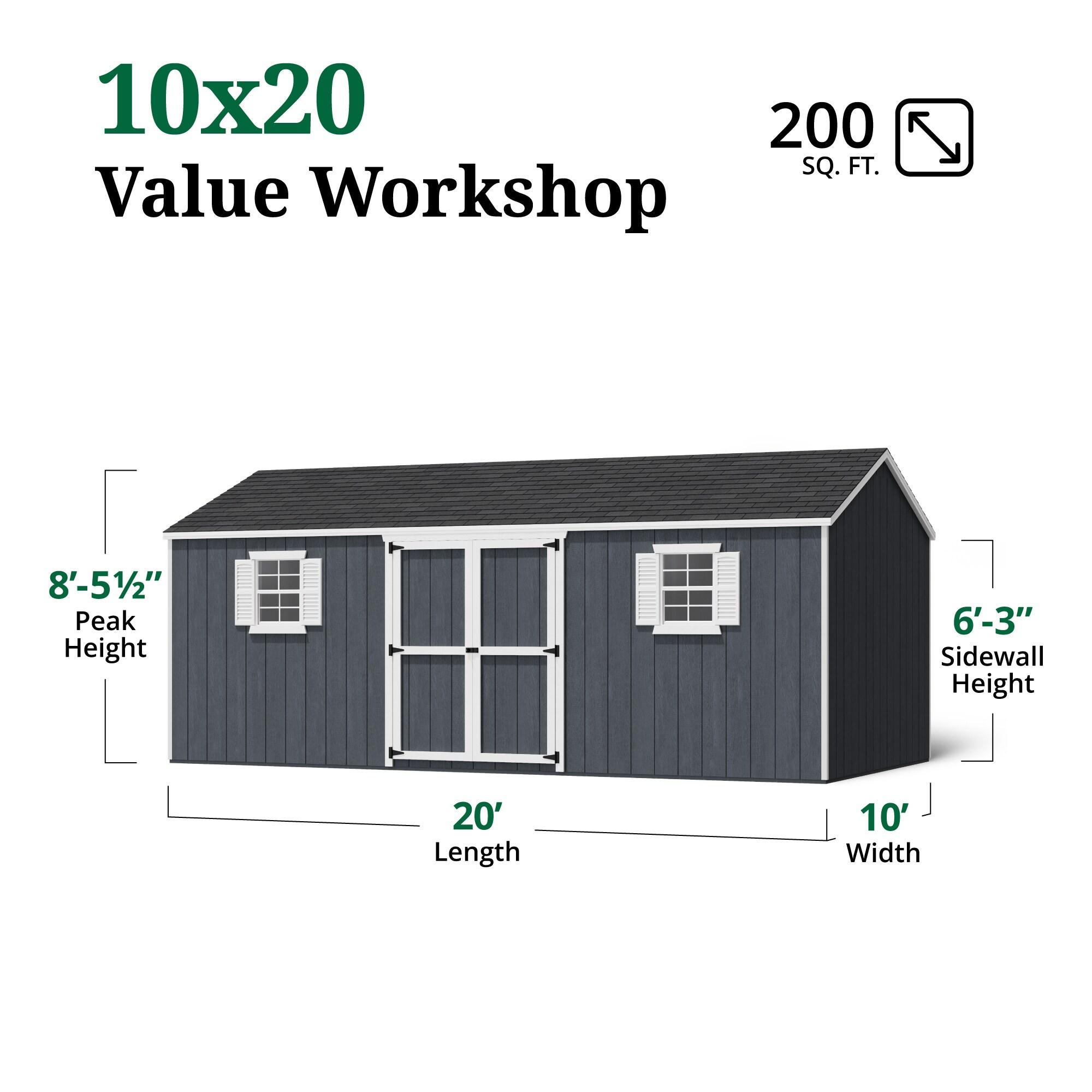 Value Workshop Outdoor Wood Storage Shed