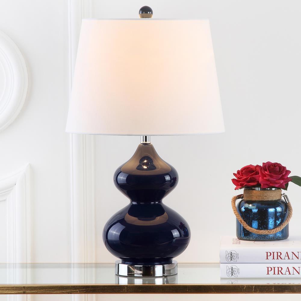 Eva Double Gourd Table Lamp (Set of 2) - 24 Inch Height - LIT4086 - Navy - Safavieh