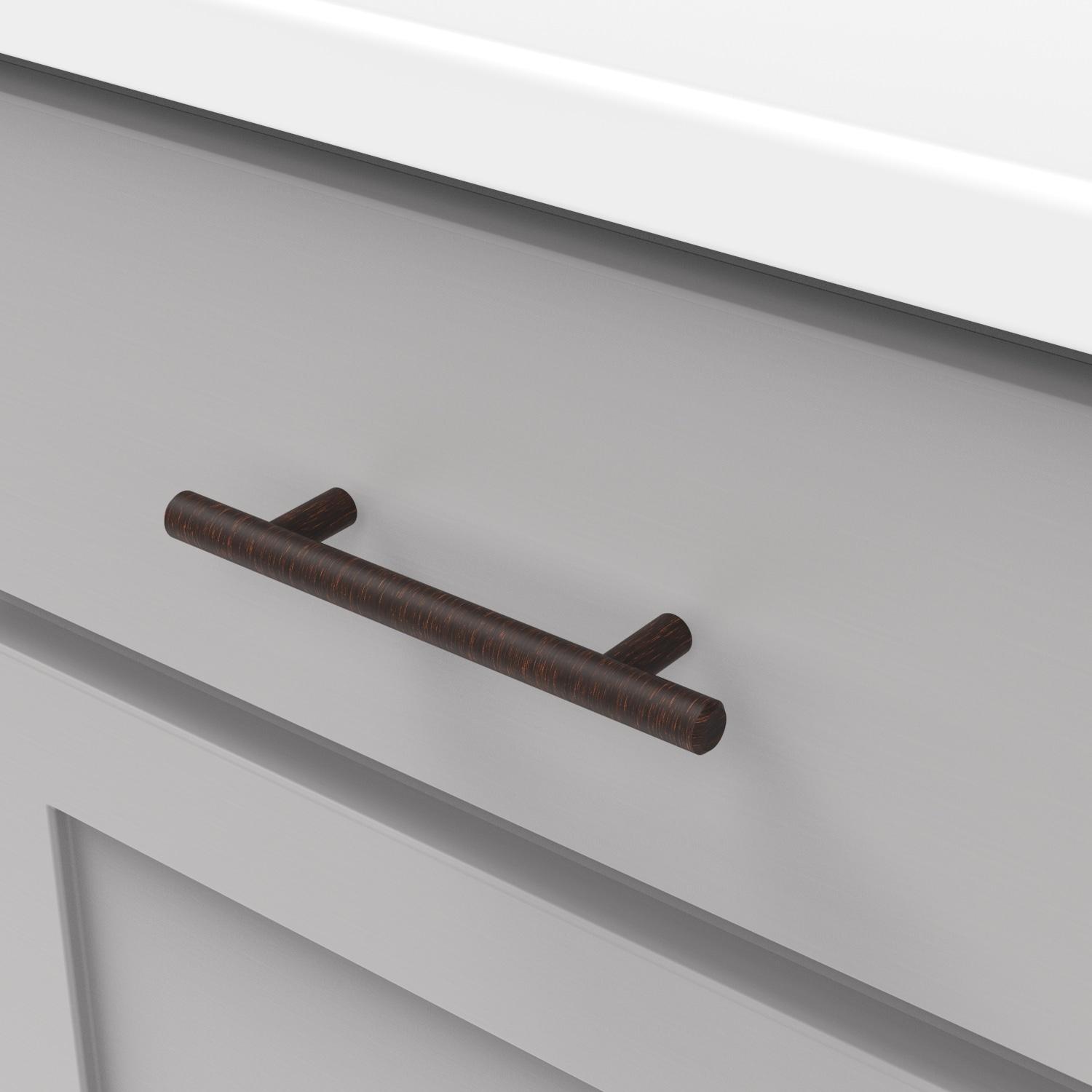 Bar Pulls Kitchen Cabinet Handles, Solid Core Drawer Pulls for Cabinet Doors, 3-3/4" (96mm)