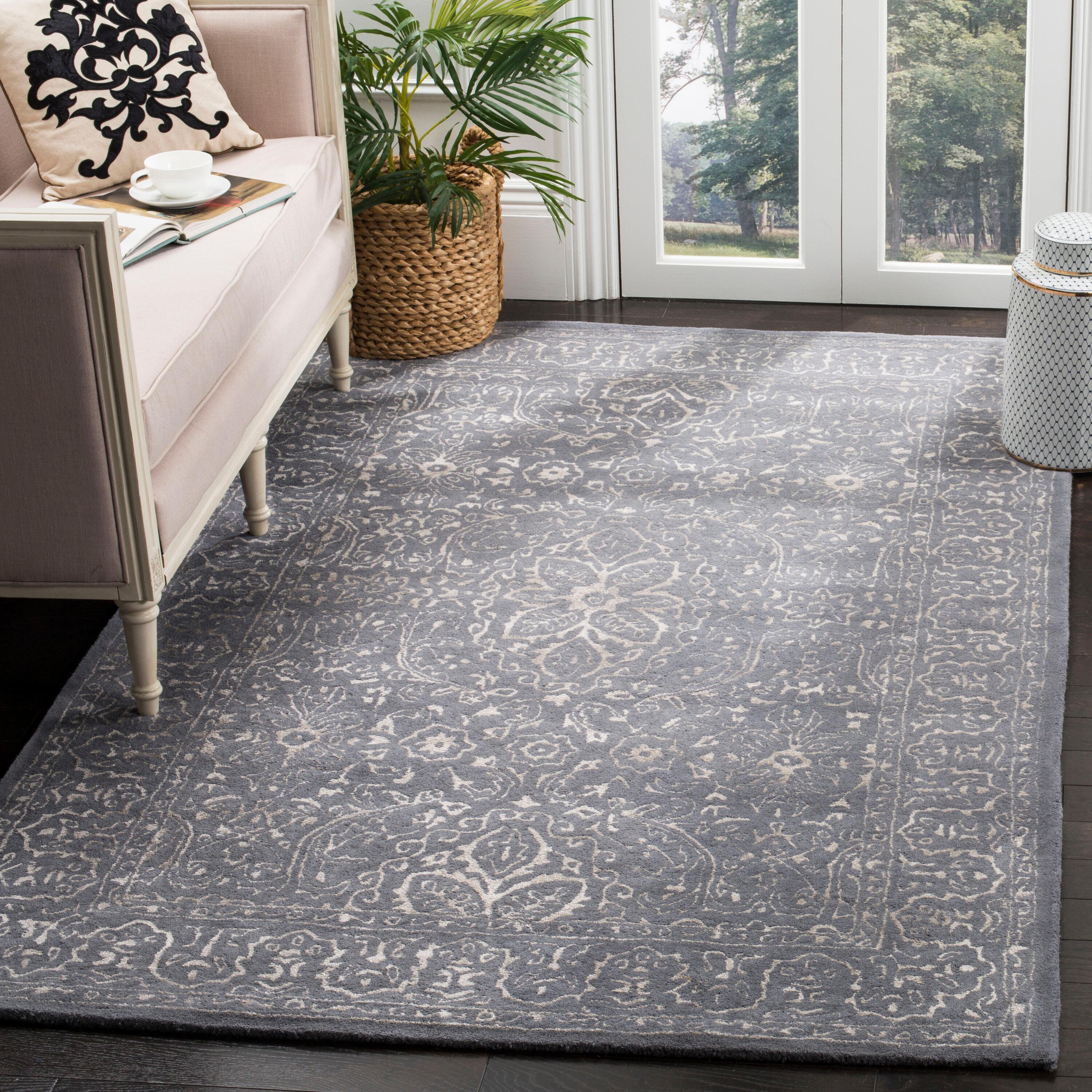 Glamour GLM516 Hand Tufted Accent Rug - Steel/Blue - 2'x3' - Safavieh.