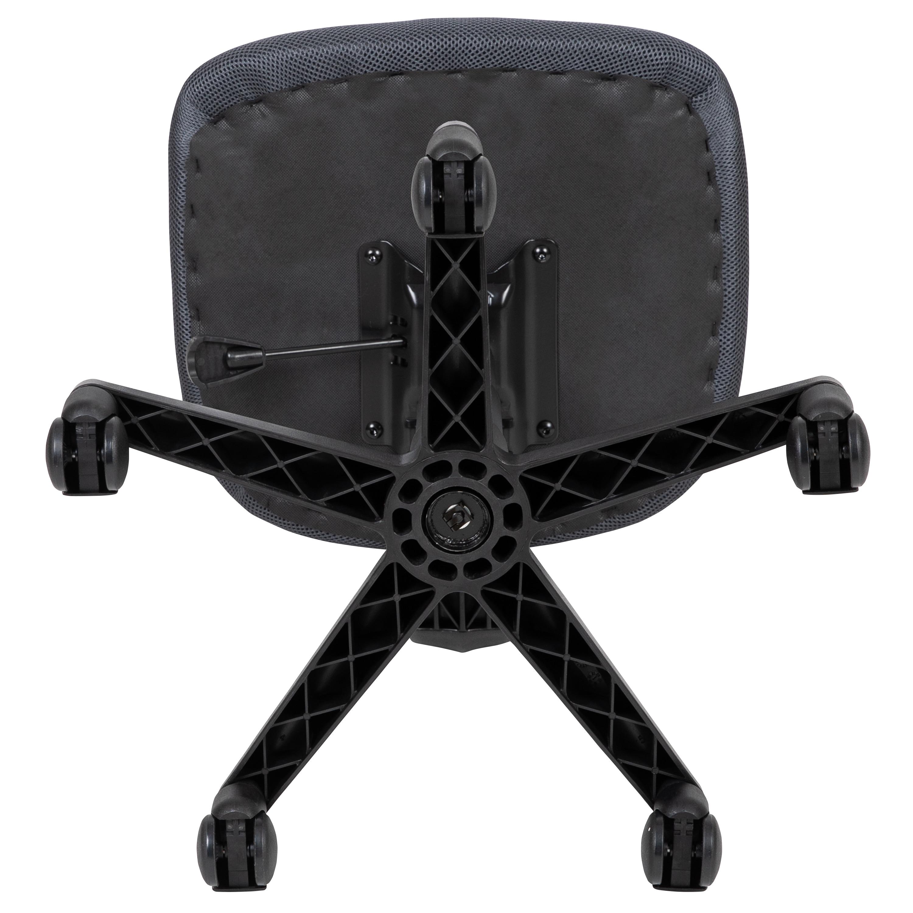 Flash Furniture Flash Fundamentals Mid-Back Gray Mesh Swivel Task Office Chair with Pivot Back