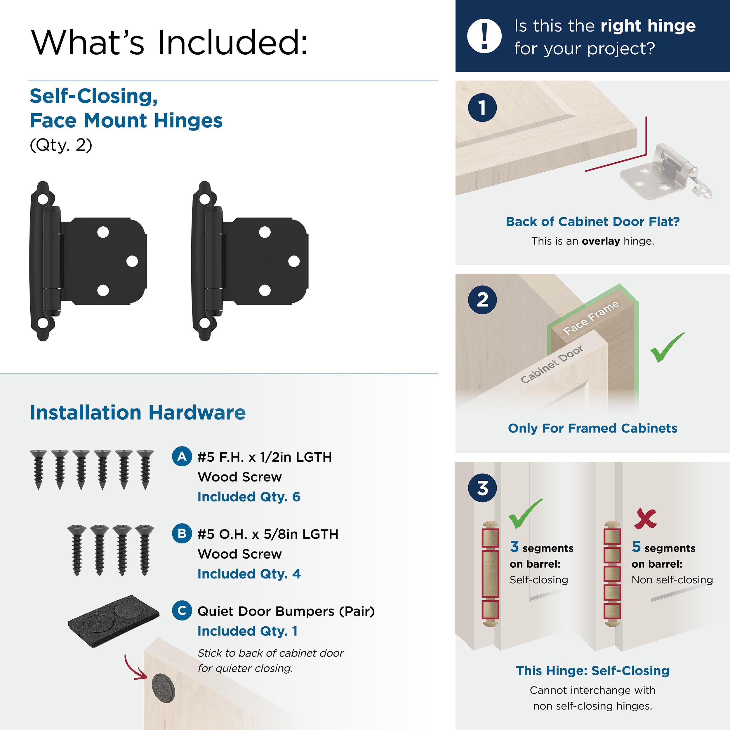 Face Mount Overlay Hinge