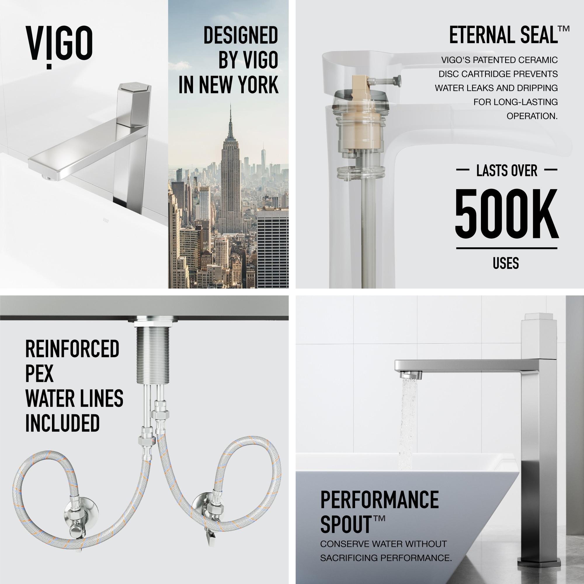 Nova 10" H Single Handle Vessel Sink Bathroom Faucet