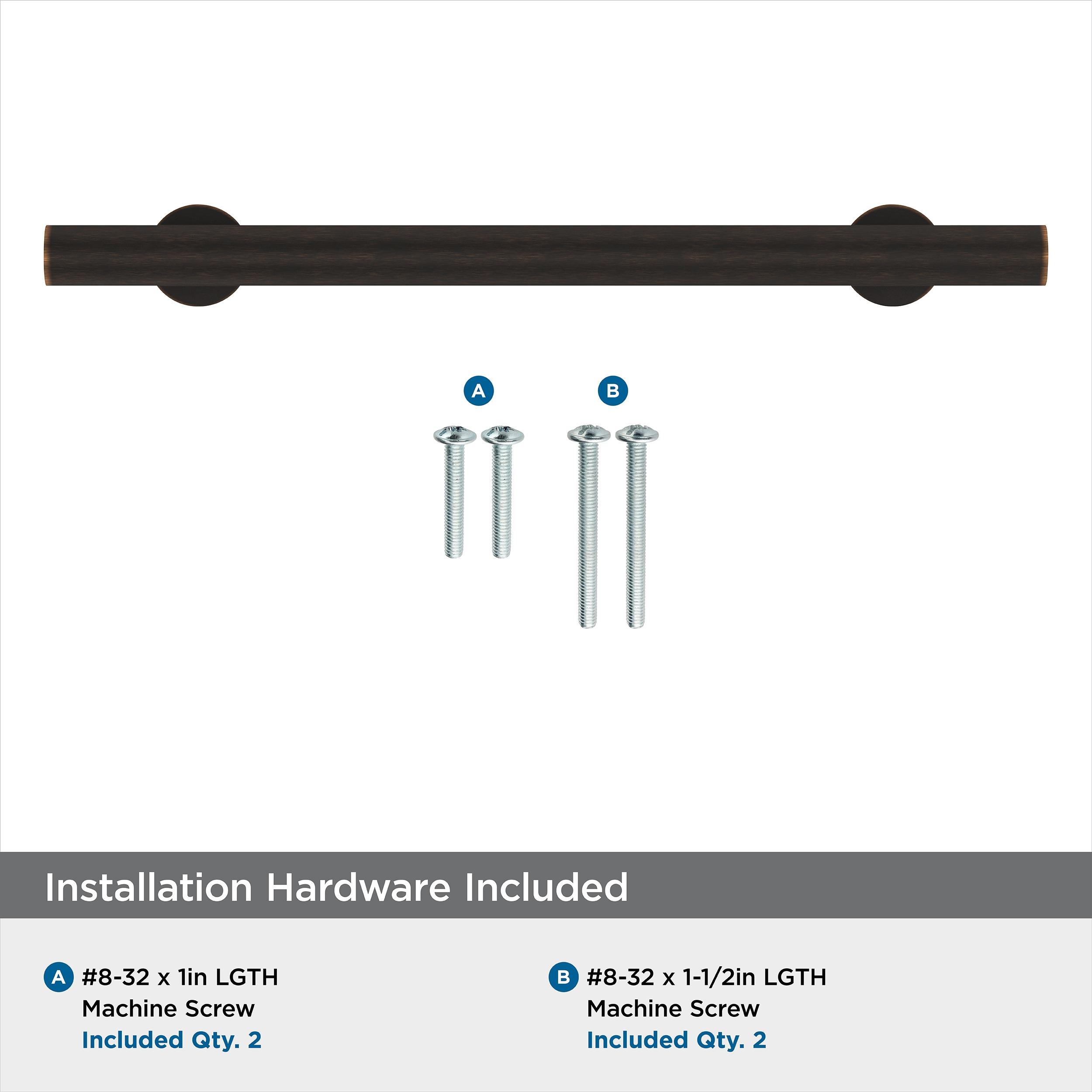 Amerock Radius 5-1/16 inch (128mm) Center-to-Center Oil-Rubbed Bronze Cabinet Pull