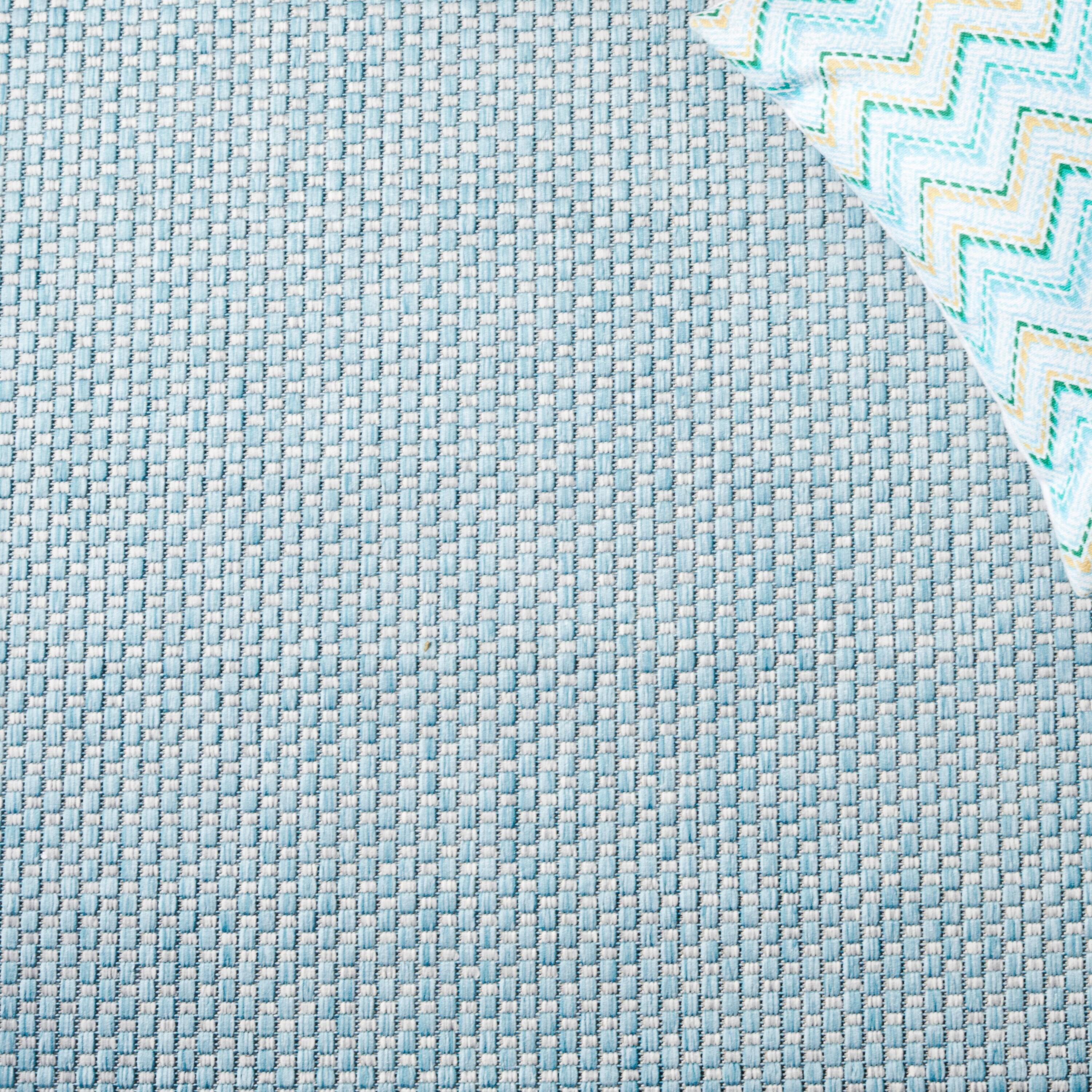 Courtyard CY8521 Power Loomed Indoor/Outdoor Accent Rug - Aqua/Grey - 2'x3'7" - Safavieh.