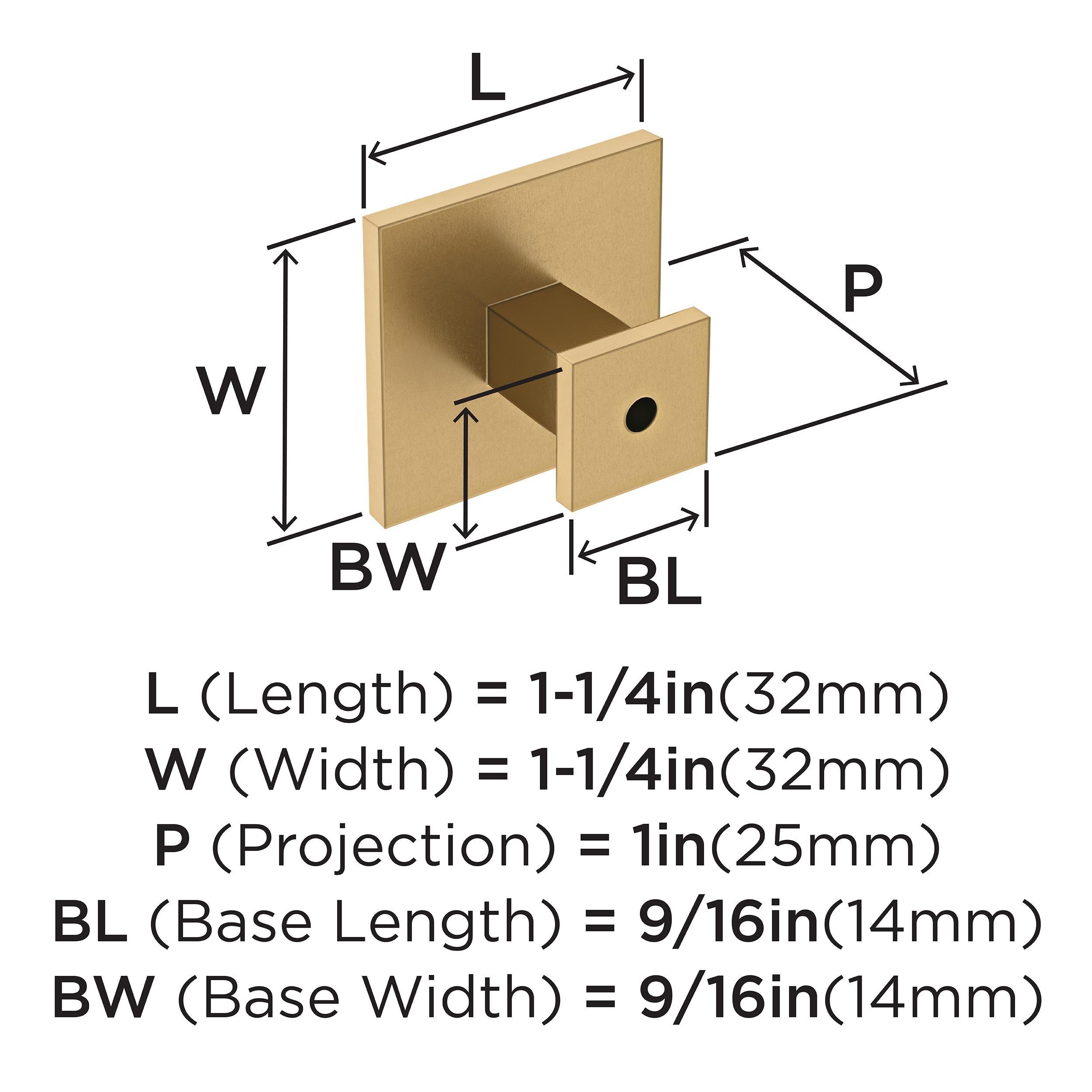 Amerock Appoint 1-1/4 inch (32mm) Length Champagne Bronze Cabinet Knob