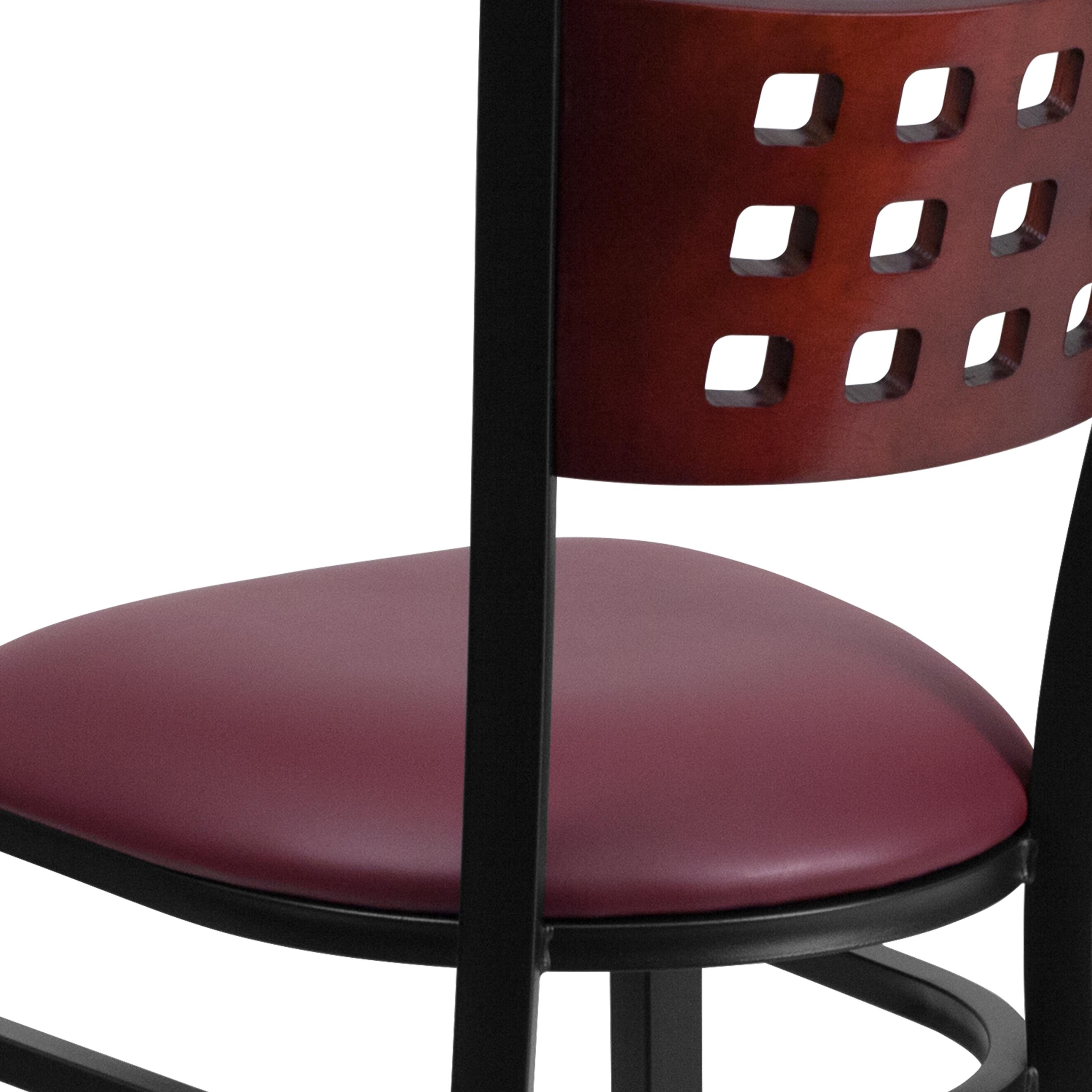 Elea Modern Solid Back Side Upholstered Dining Chair