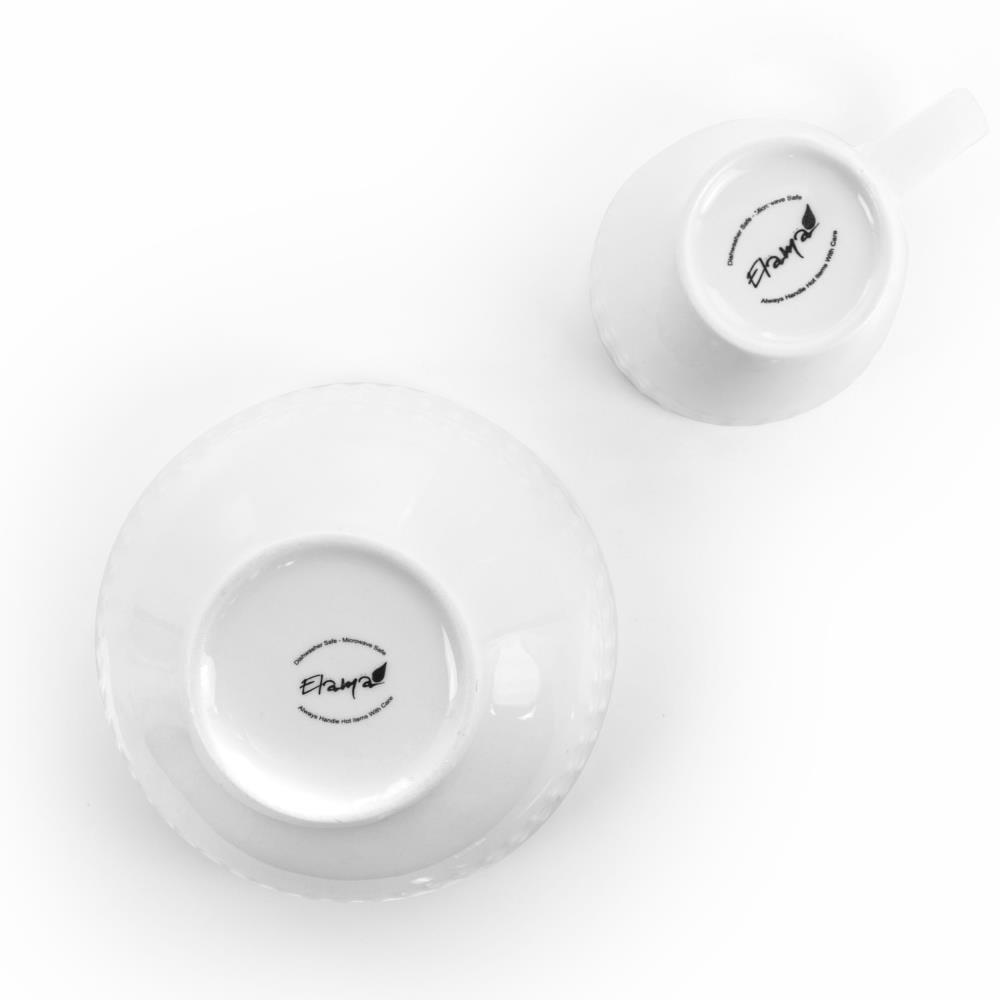 Elama Cara 16 Piece Porcelain China Dinnerware Set - Service for 4