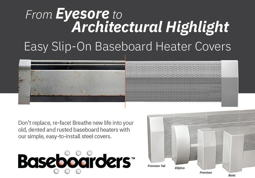 Elliptus 7-ft White Galvanized Steel Slip-On Baseboard Heater Cover