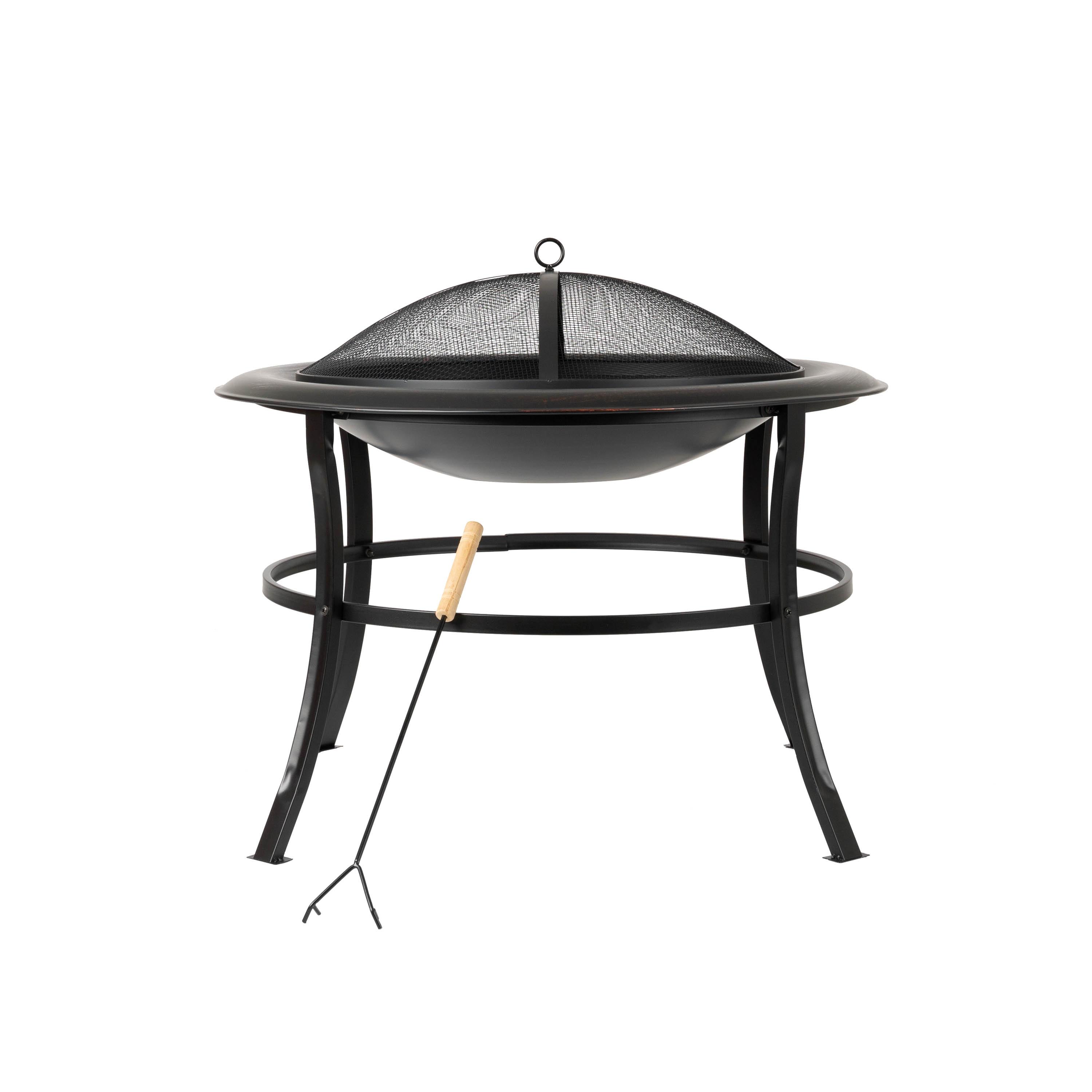 Tokia 30" Bronze Steel Wood Burning Fire Pit