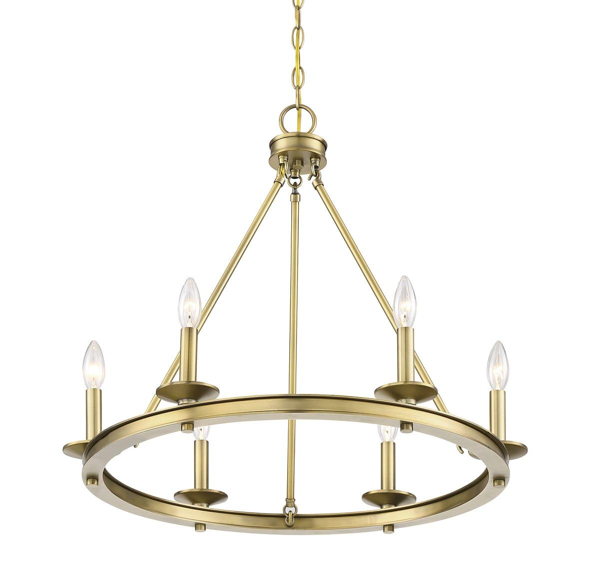 Savoy House Middleton 6 - Light Chandelier in  Warm Brass