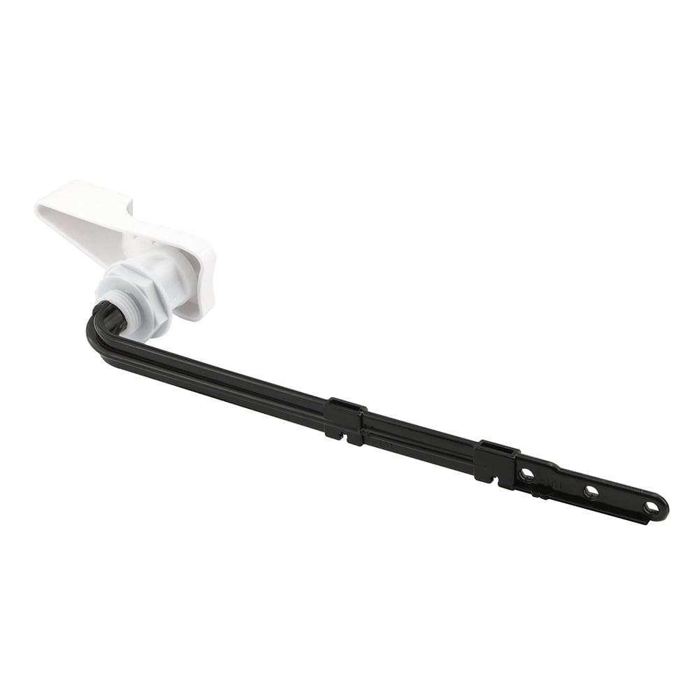 Toilet Tank Lever, Adjustable, Plastic, White Handle, Fits Fluidmaster Sure-Fit (Single Pack)