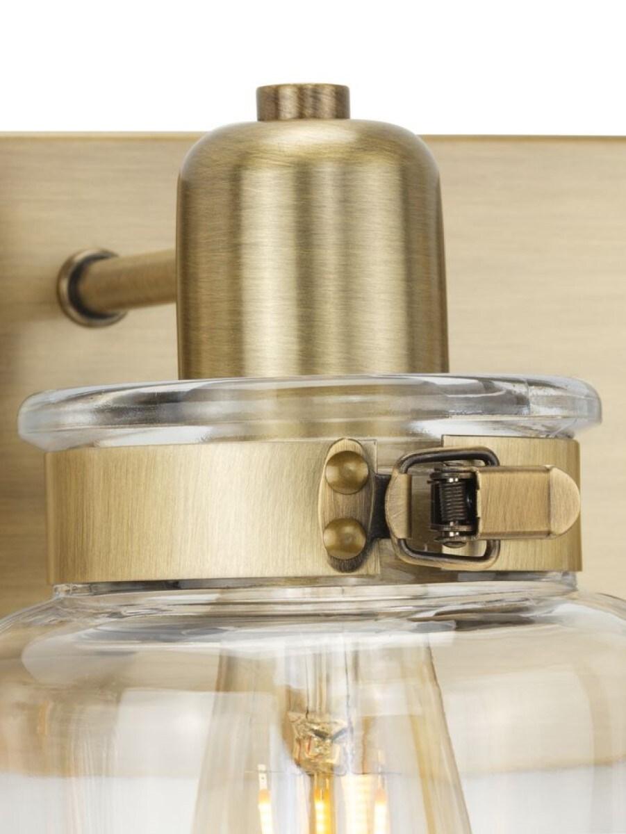 Progress Lighting Calhoun 3-Light Vintage Brass Bath Vanity