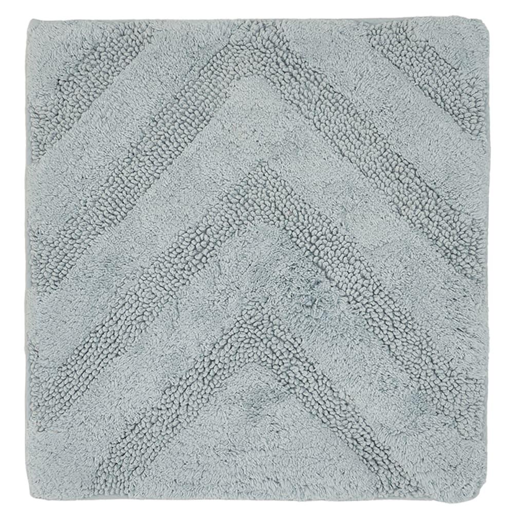 Better Trends Hugo 100% Cotton Tufted Non-Slip Backing Bath Rug 20" x 20" Contour - Blue