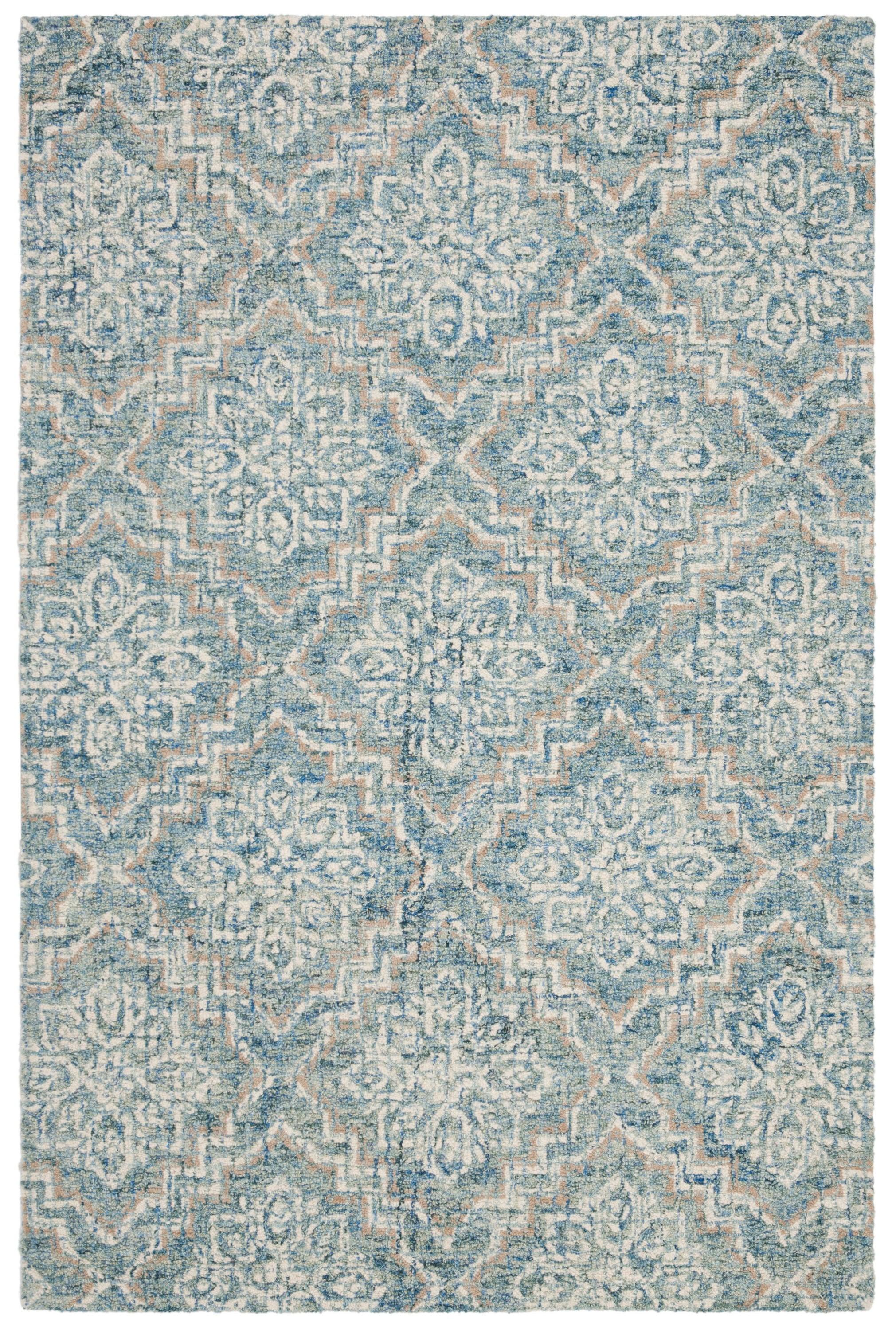 Abstract ABT201 Handmade Indoor Accent Rug - Blue/Grey - 3'x5' - Safavieh