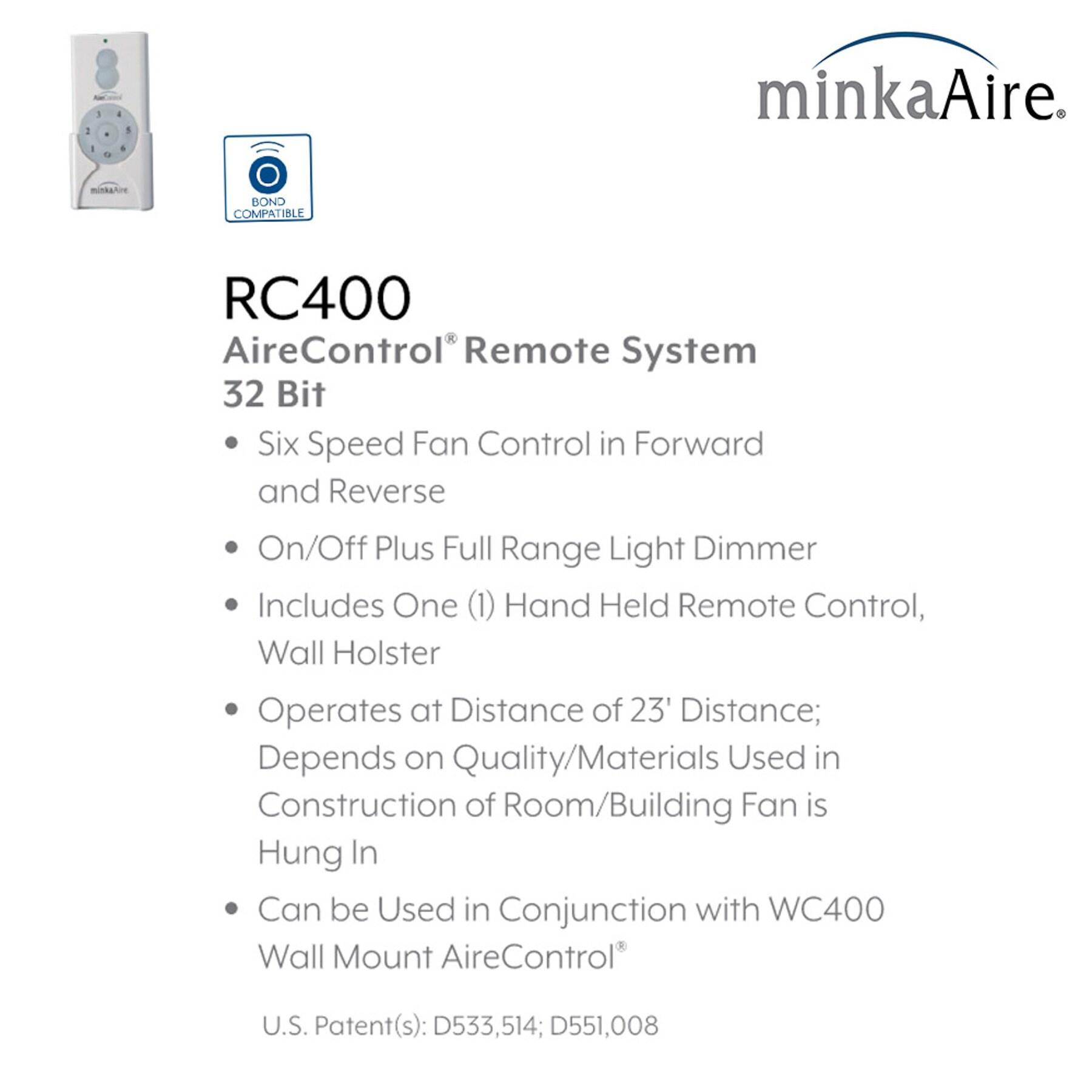 Air Ceiling Fan Remote & Wall Controls