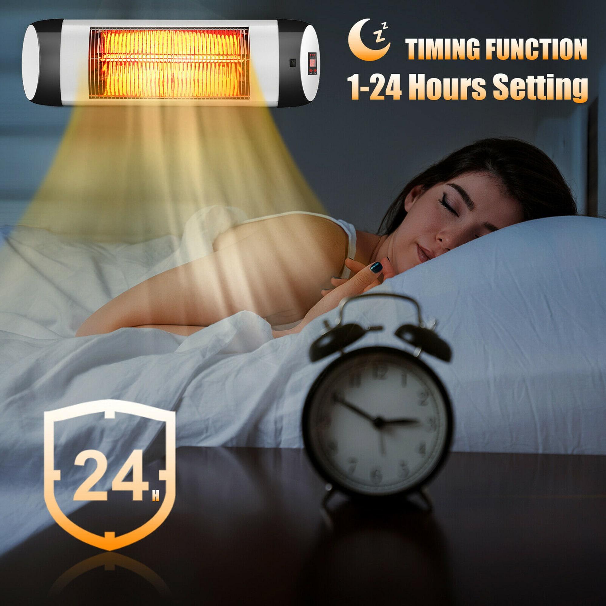 gaomon Wall-Mounted Electric Patio Heater, with 3 Heat Levels(500/1000/1500W)