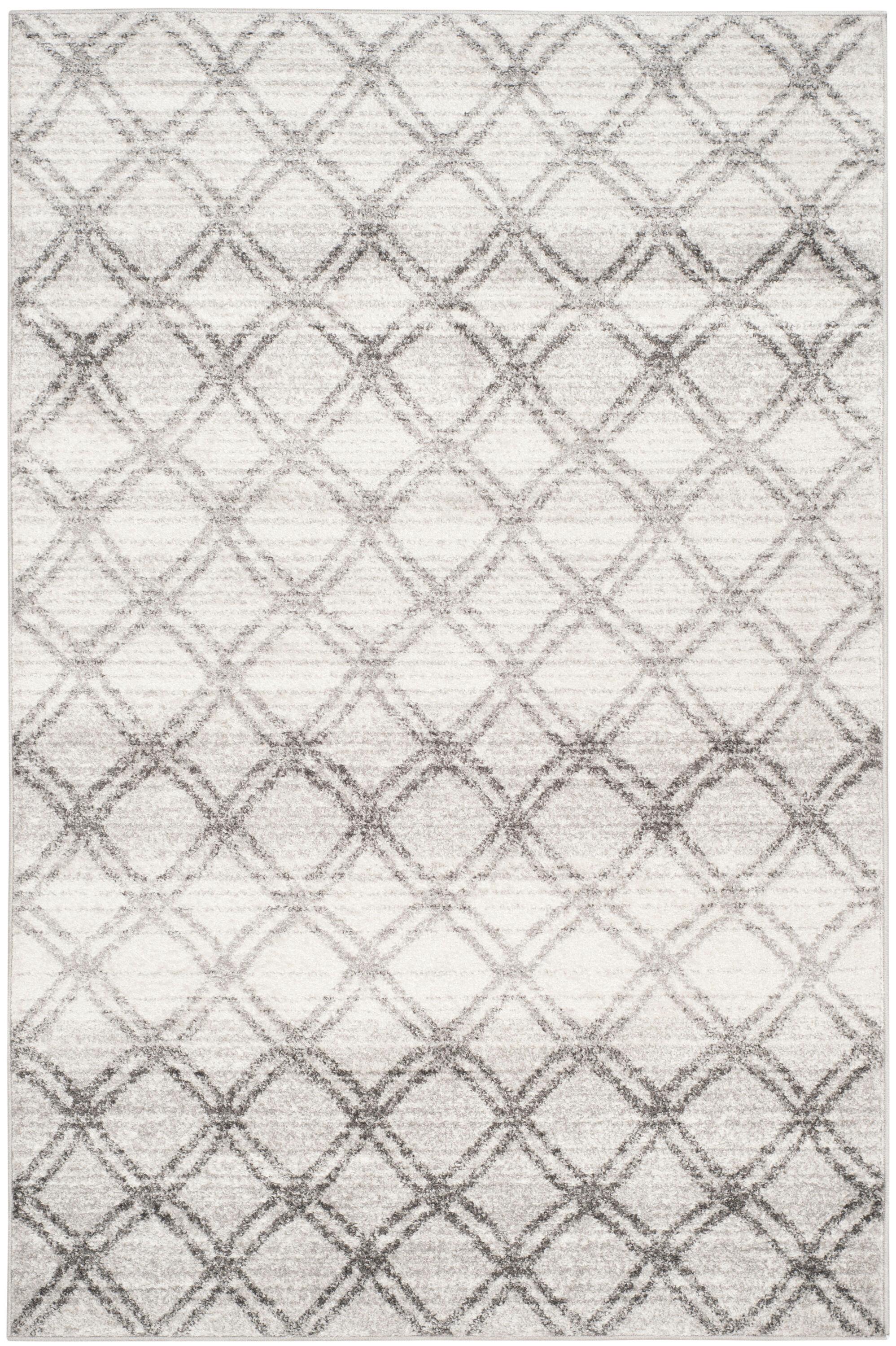 Adirondack ADR105 Power Loomed Area Rug - Silver/Charcoal - 5'1"x7'6" - Safavieh.