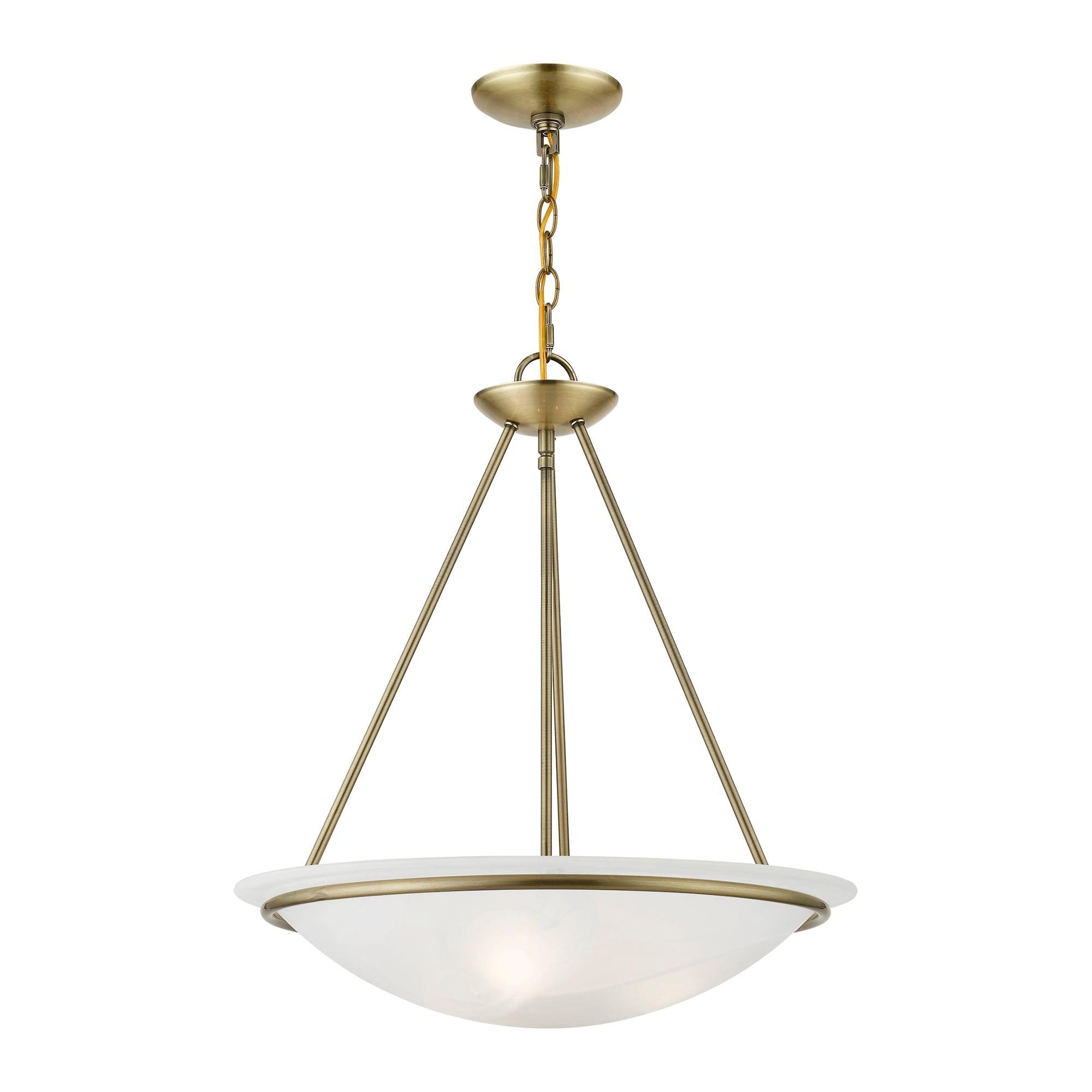 Livex Lighting Newburgh 3 - Light Pendant in  Antique Brass