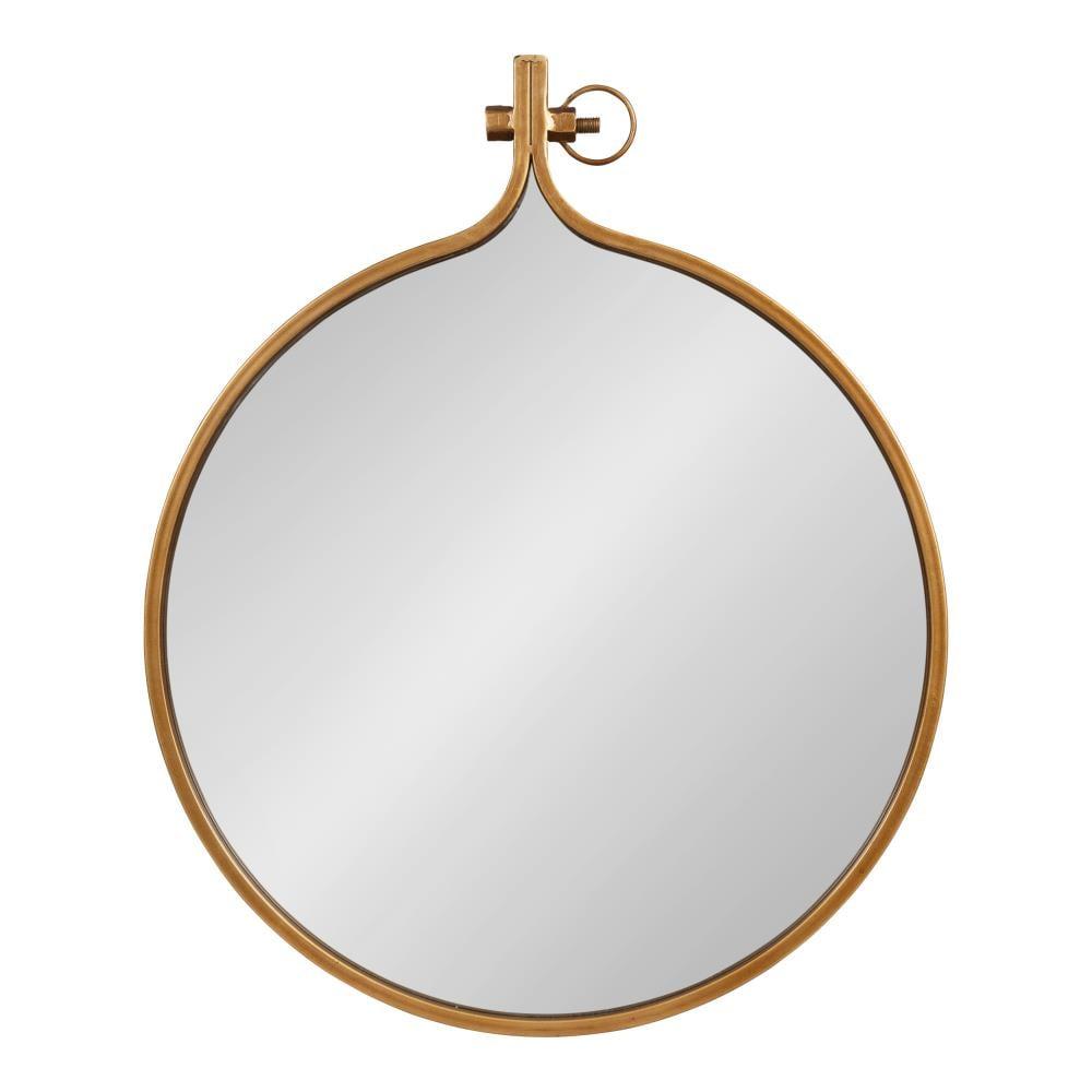 Yitro 23.5" Round Bronze and Gold Wall Mirror