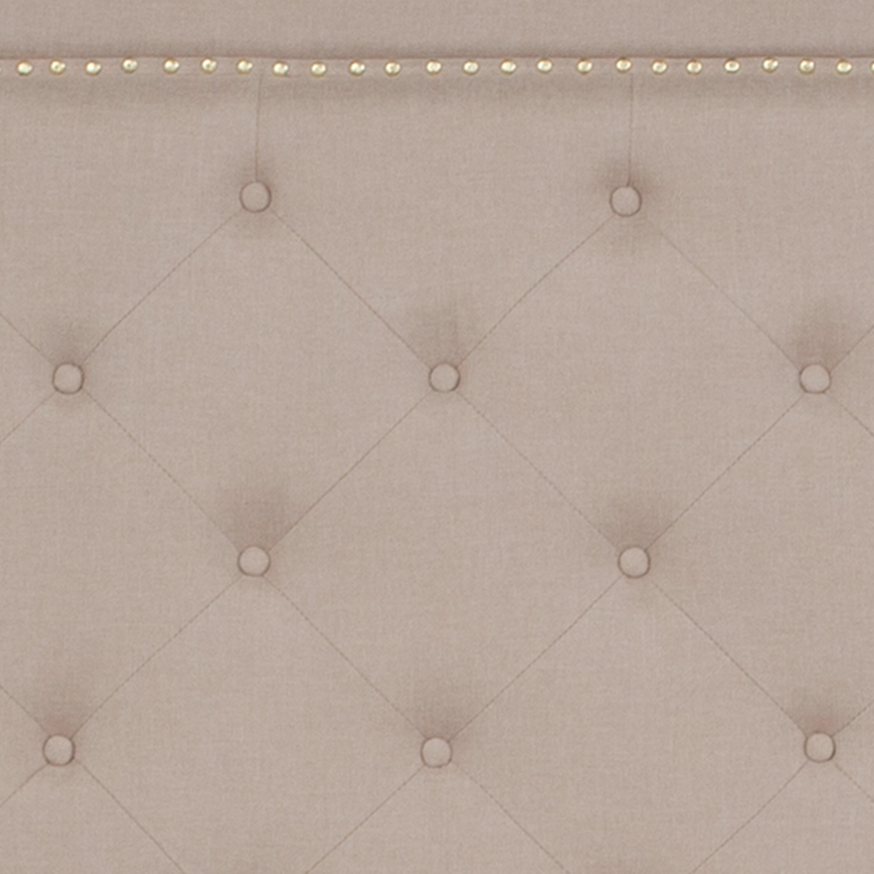 Flash Furniture Brighton Full Size Tufted Upholstered Platform Bed in Beige Fabric