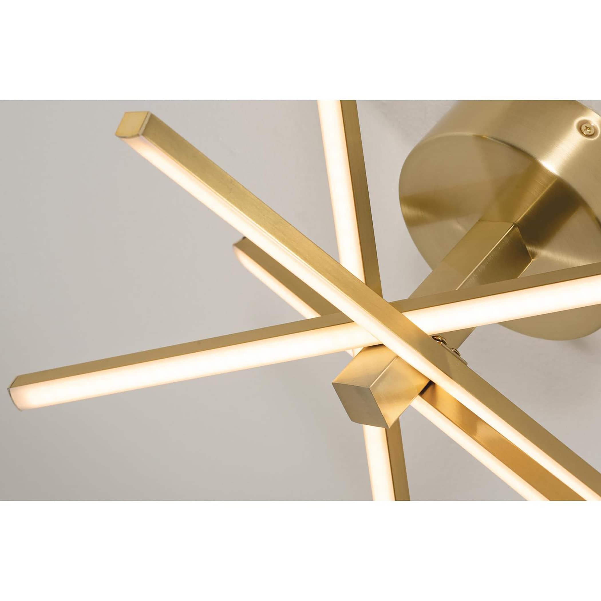 Afx Jaxf1515l30d1 Jaxx 4 Light 15" Wide Led Semi-Flush Ceiling Fixture - Brass