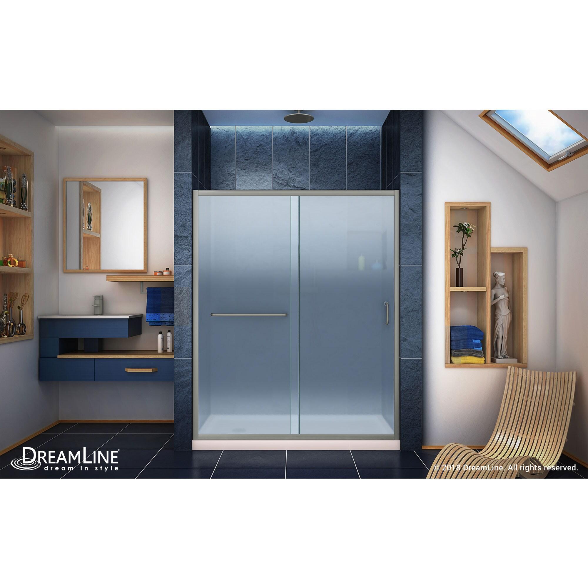 Infinity-Z 60" W x 74.75" H Framed Sliding Shower Kit