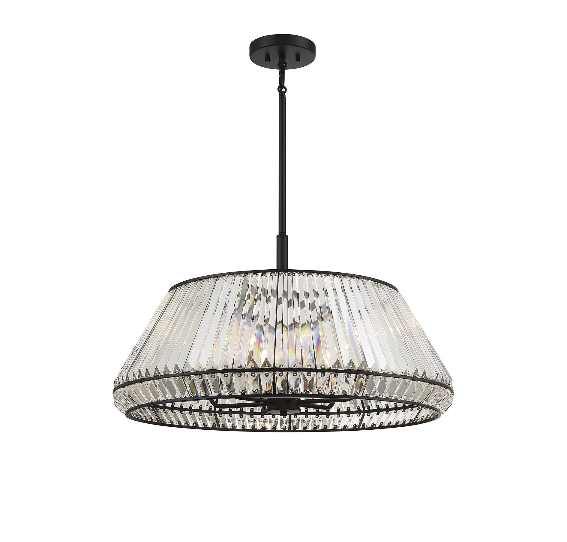 6 - Light Dimmable Geometric Chandelier