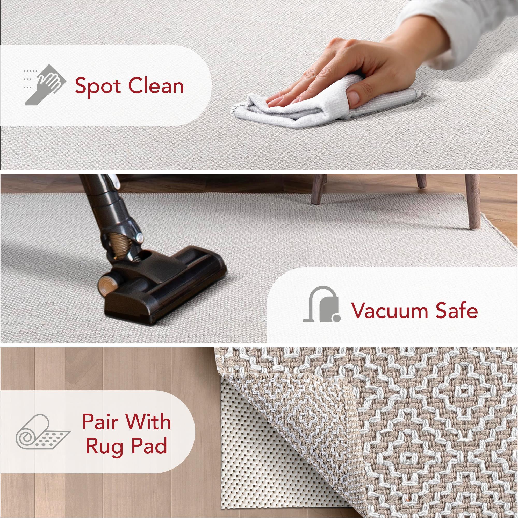 6'x9' Cotton Hand Loomed Lorretta Area Rug Taupe - nuLOOM: Modern Flat Pile Rectangle, Indoor Use, Canvas Backing