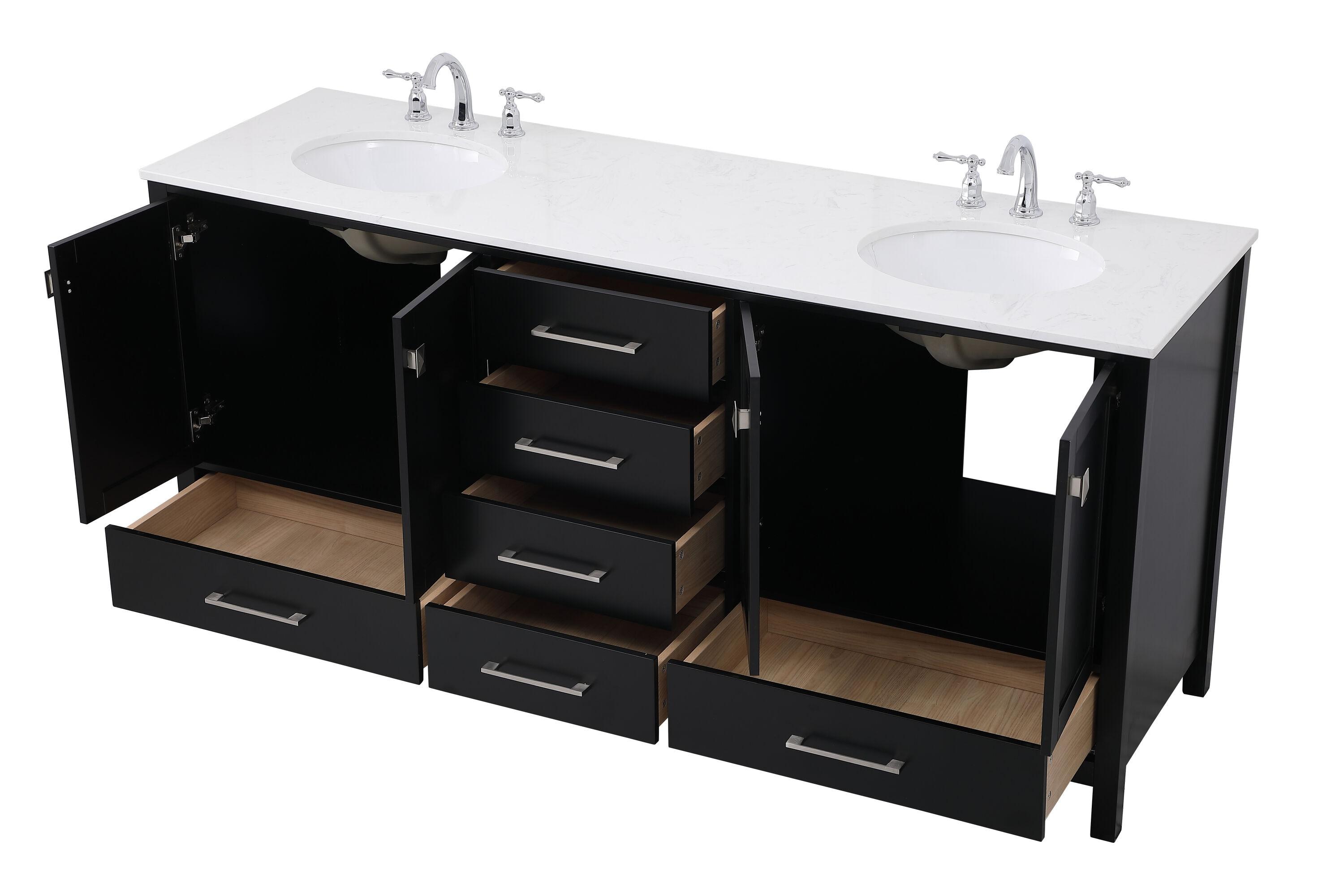Lamborn 72'' Double Bathroom Vanity