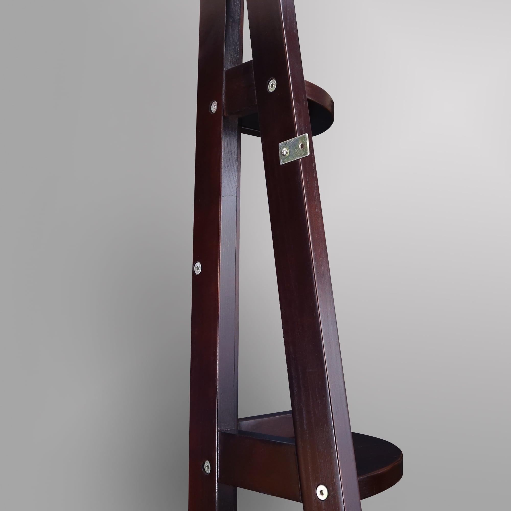 Casual Home 5-Shelf Corner Ladder Bookcase-Finish:Espresso