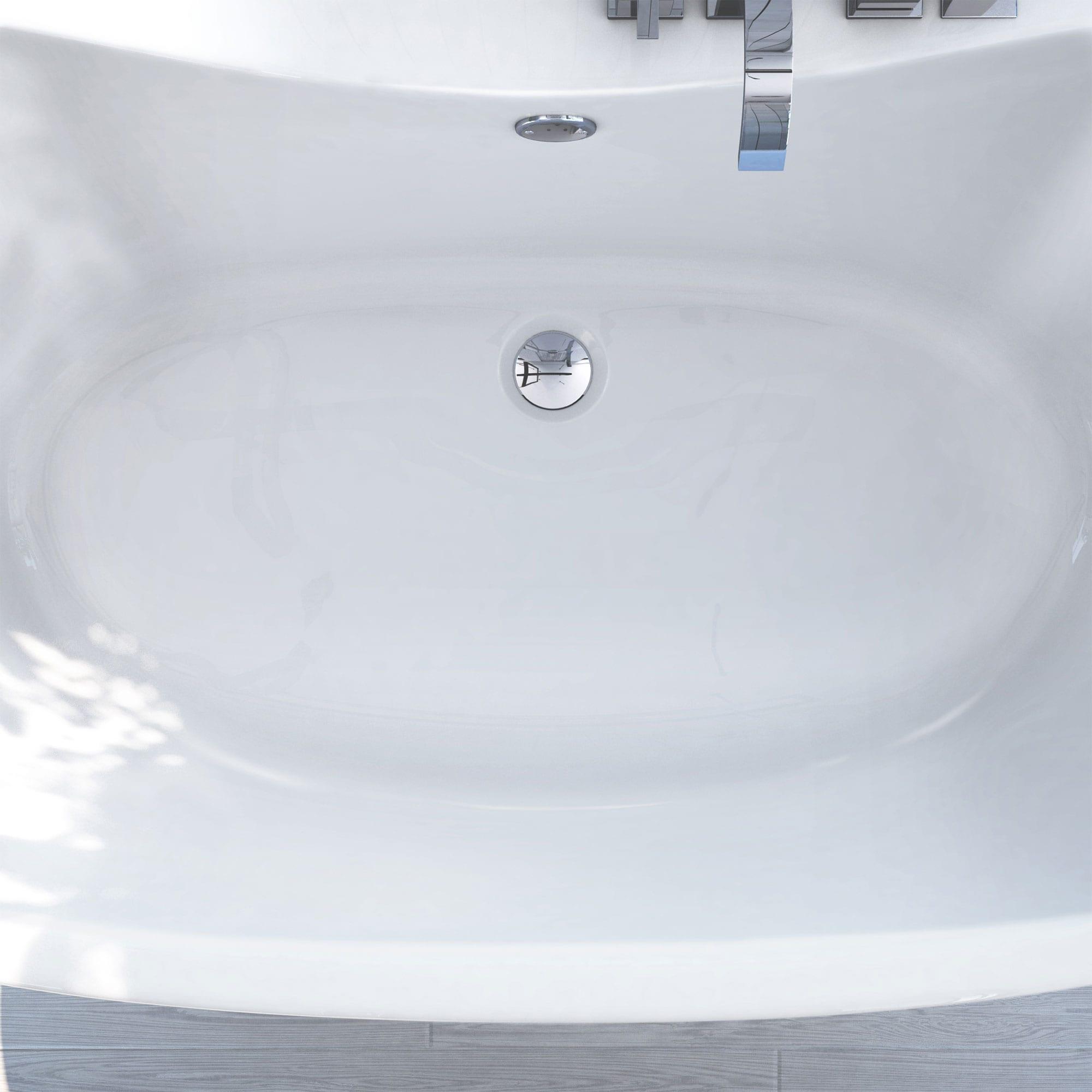 60" L x 32" W Free Standing Soaking Acrylic Bathtub