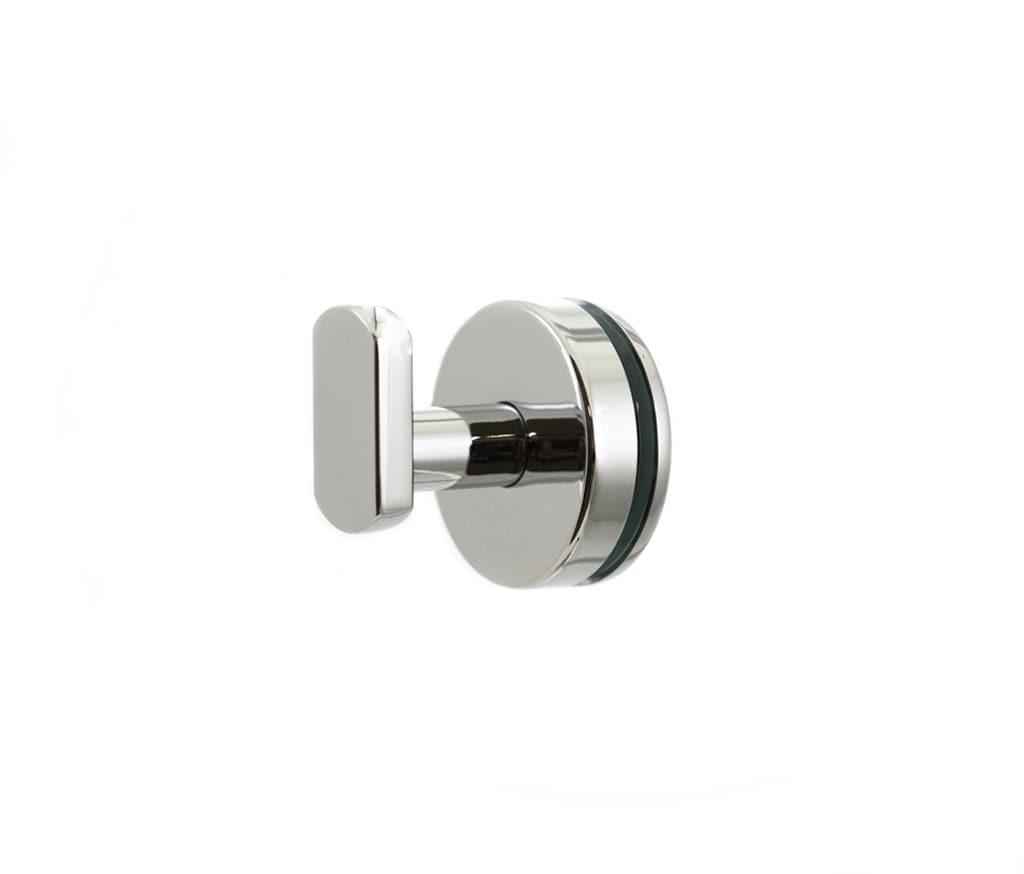 Polished Chrome Glass Mounted Robe Hook