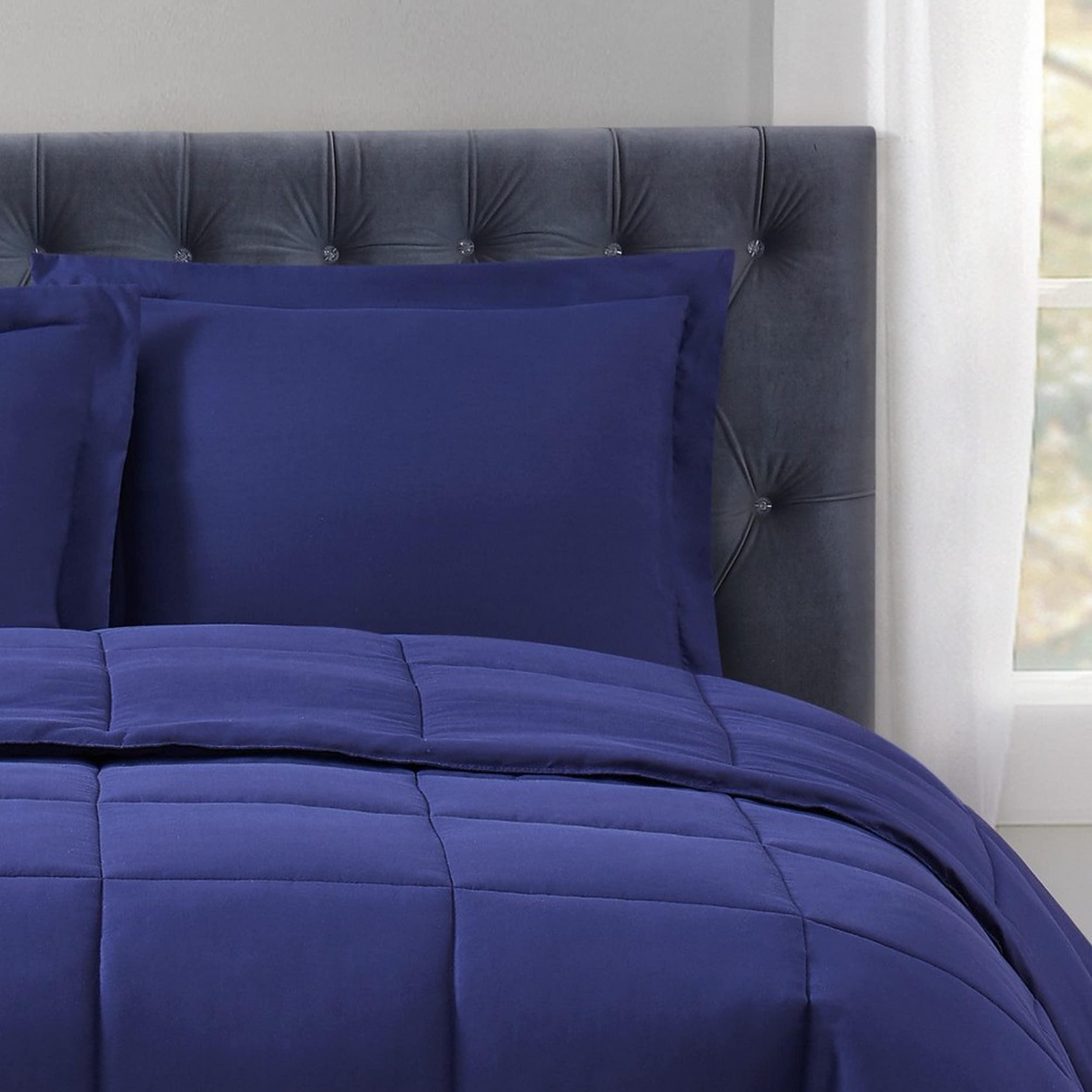 Everyday Baffle Box Stitch Comforter Set