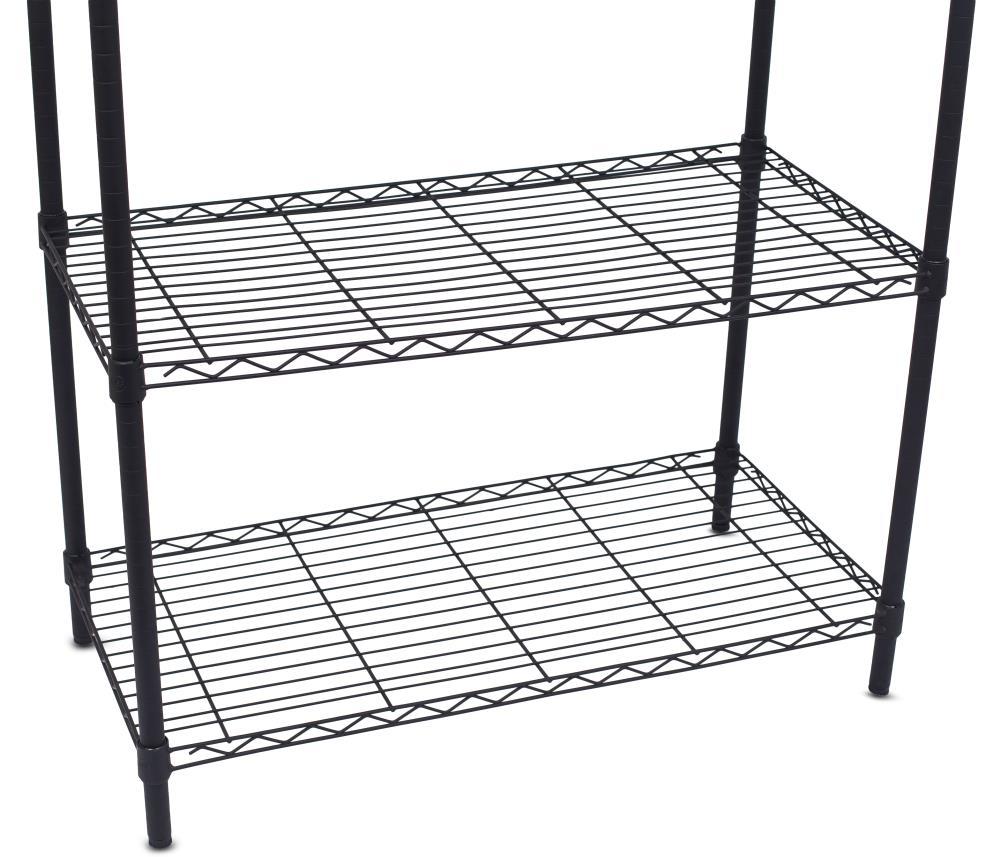 Internet's Best 5-Tier Wire Shelving - Flat Black - Heavy Duty Shelf