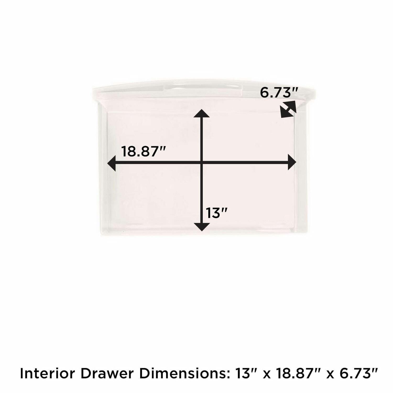 Homz Homz Tall Solid Plastic 3 Drawer Storage Cart with Wheels (Set of 2)
